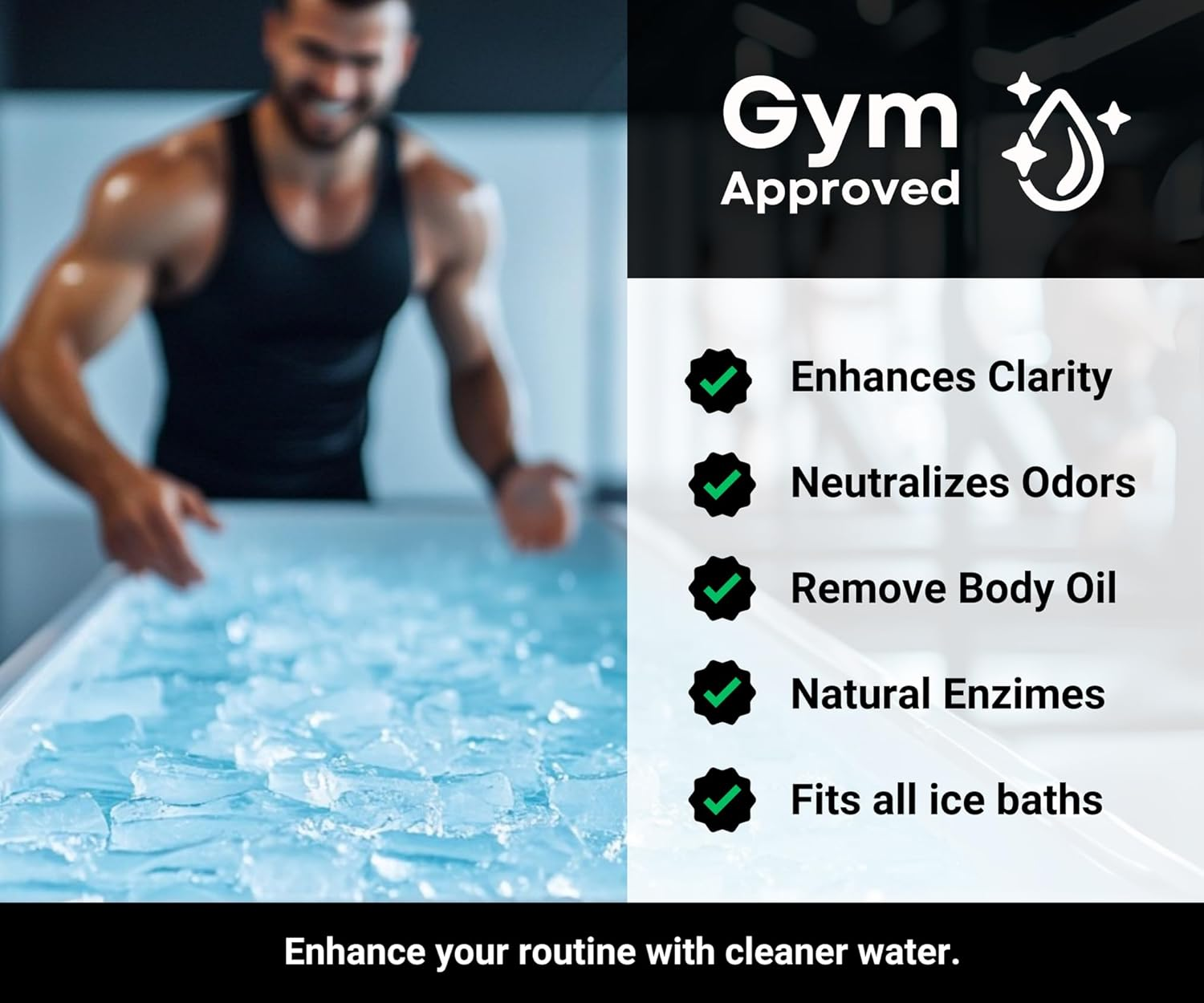 Ice Bath Cleaner & Clarifier &ndash; 24 Oz (710Ml) Premium Water Conditioner, Odor Neutralizer, Residue Eliminator, and Natural Enzyme Formula for Crisp, Clear Ice Baths image number 5