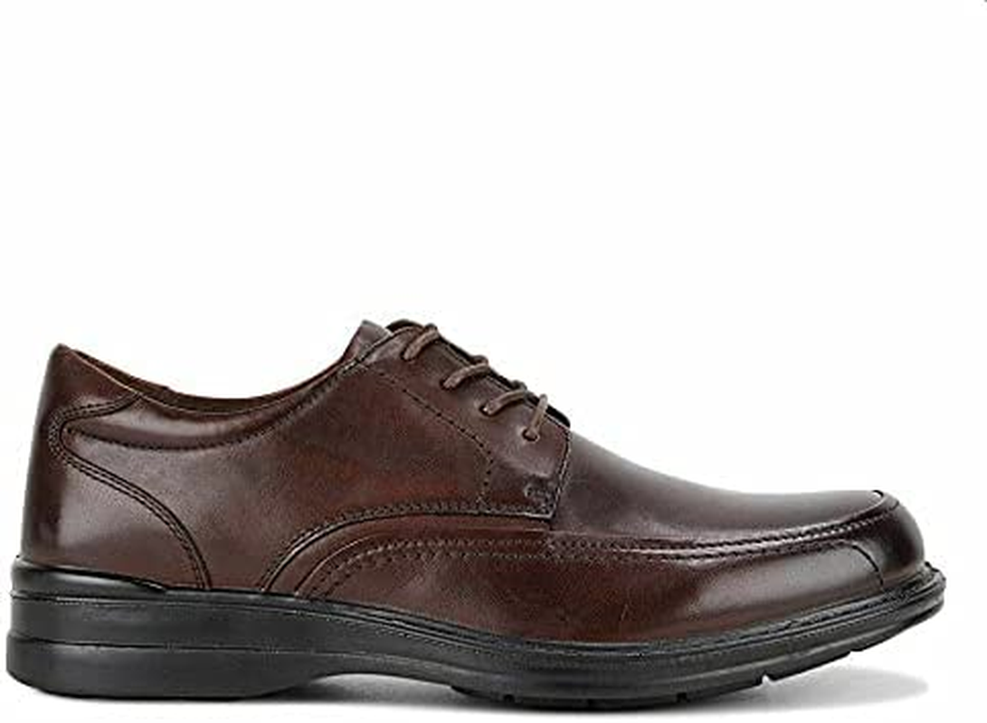 Hush Puppies Mens Torpedo Mahogany Leather Extra Wide Work Shoes 12 EEE (Extra Extra Wide) Dress image number 1