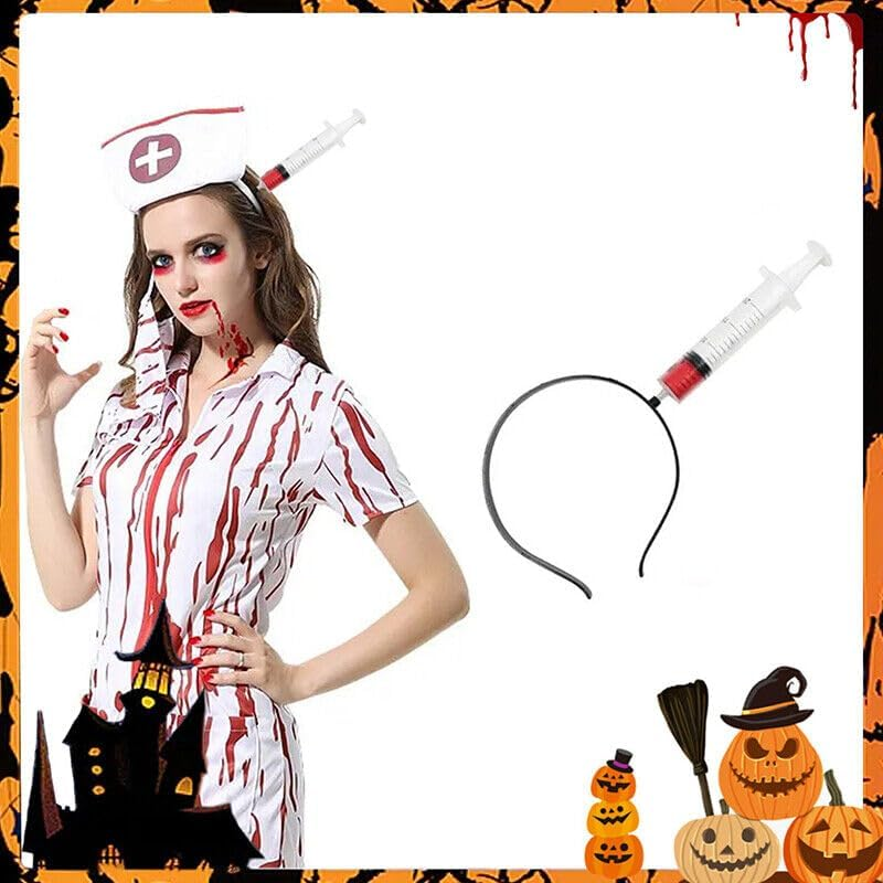 Boolavard Halloween Hair Hoop Horror Blood Fake Ax Saws Knife Gothic Headband Prop Decor image number 2