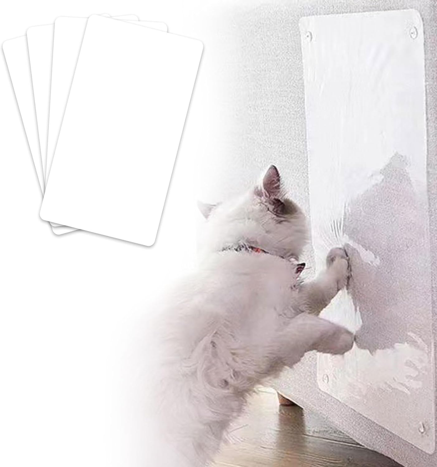 Scratch Protection Cat Tape, Cat Scratch Protection, Scratch Film, Cat Self-Adhesive, Scratch Film, anti Scratch Tape, 15 X 30 Cm, Self-Adhesive Scratch Protection Film, Transparent for Sofa,