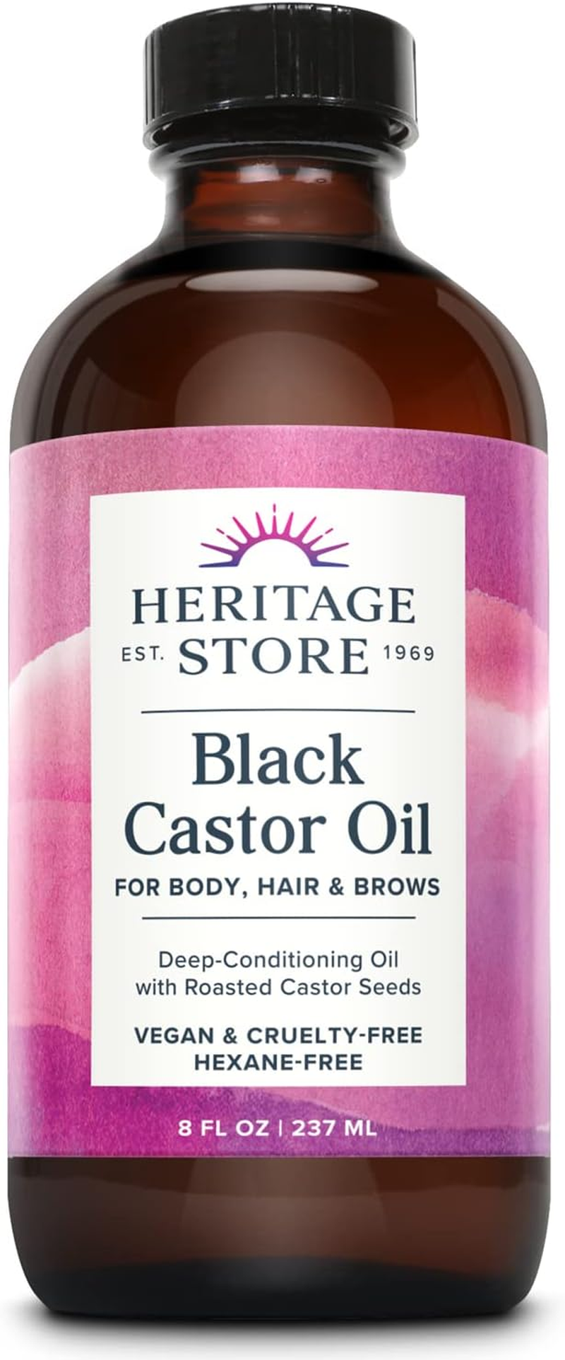 Black Castor Oil (Fragrance Free) Heritage Store 8 Oz Liquid image number 4