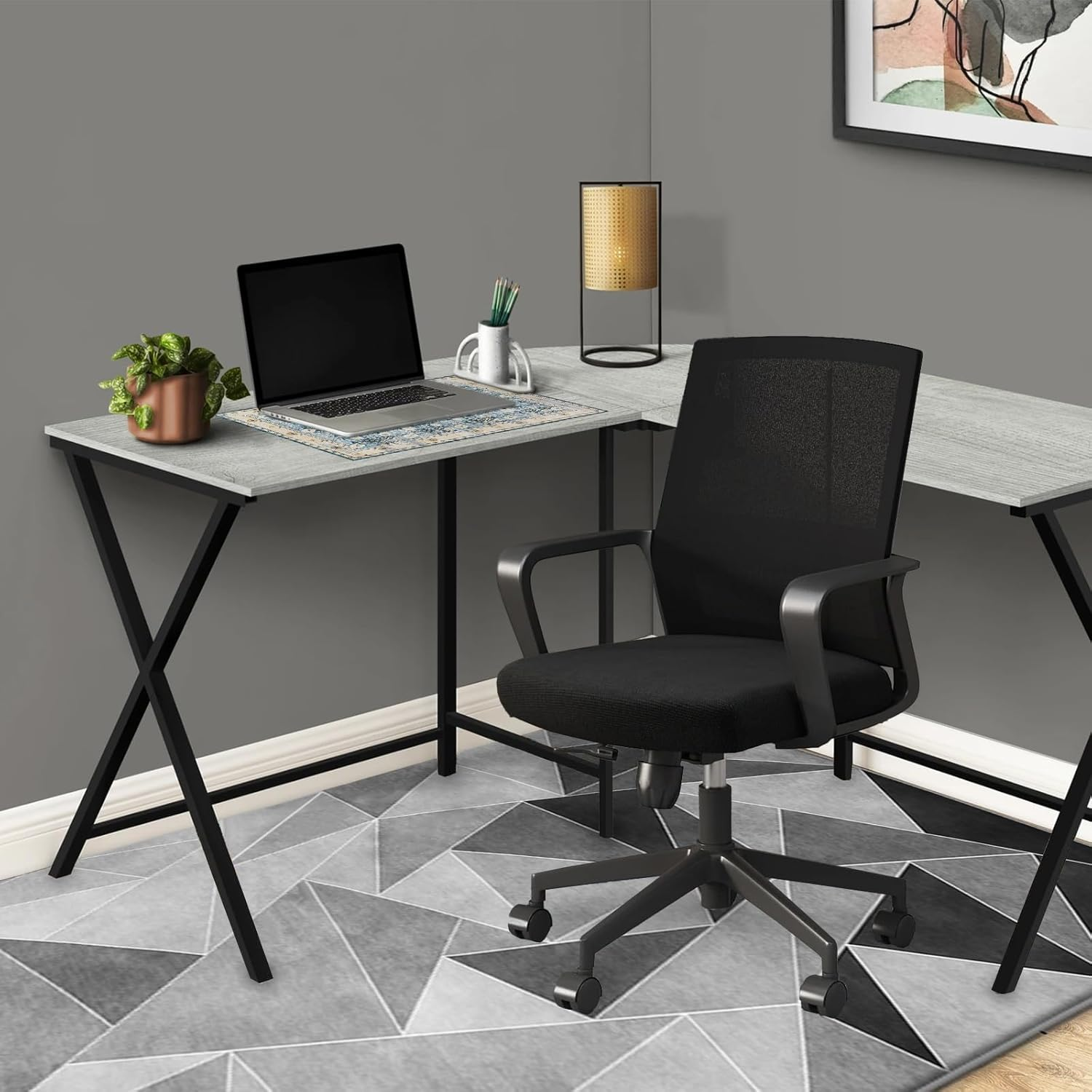 Office Chair Mat for Hardwood Floors & Tile Floor, Highly Quality Computer Chair Mat for Anti-Slip Desk Chair Mat, Multi-Purpose Floor Protector Carpet for Home Office(120X100Cm)