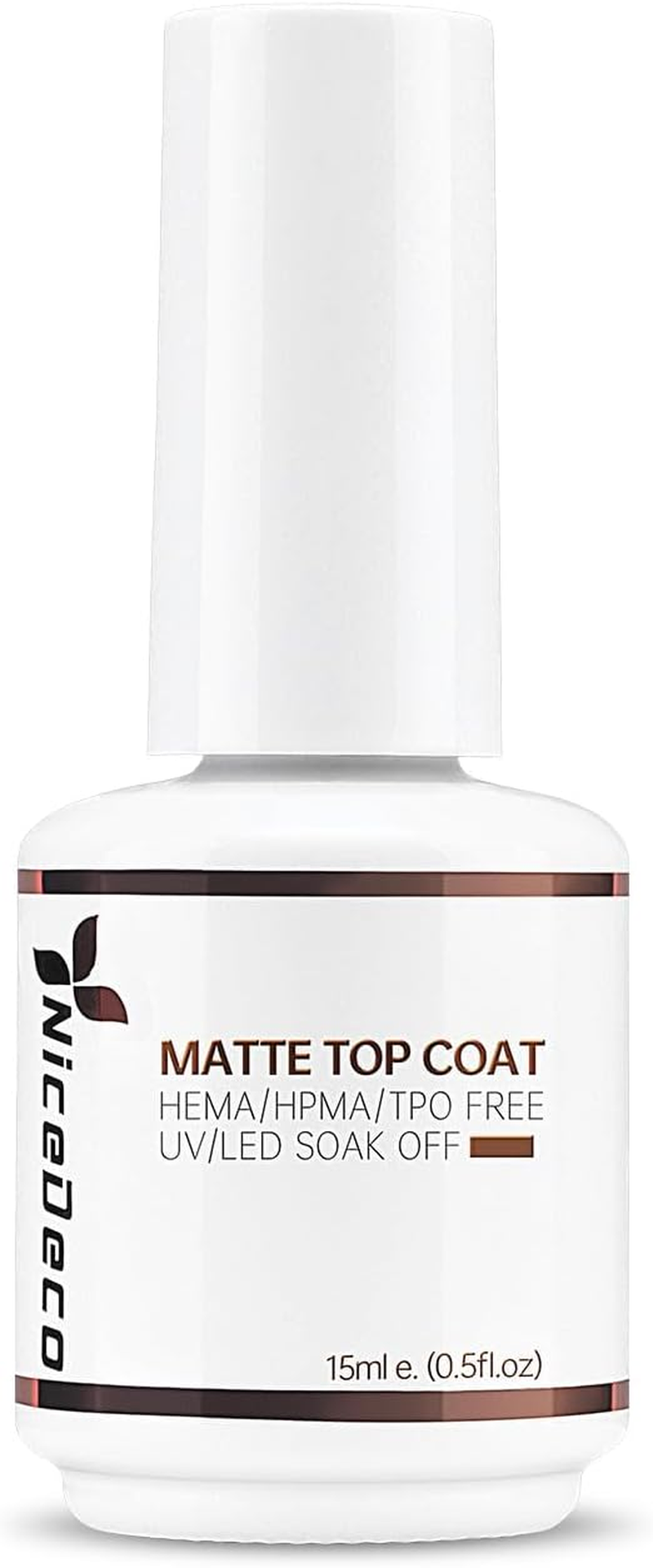 Nicedeco Gel No Wipe Matte Top Coat 15Ml Soak off Matte Finish Long Lasting DIY Home Nail Salon Cruelty-Free & Vegan image number 5