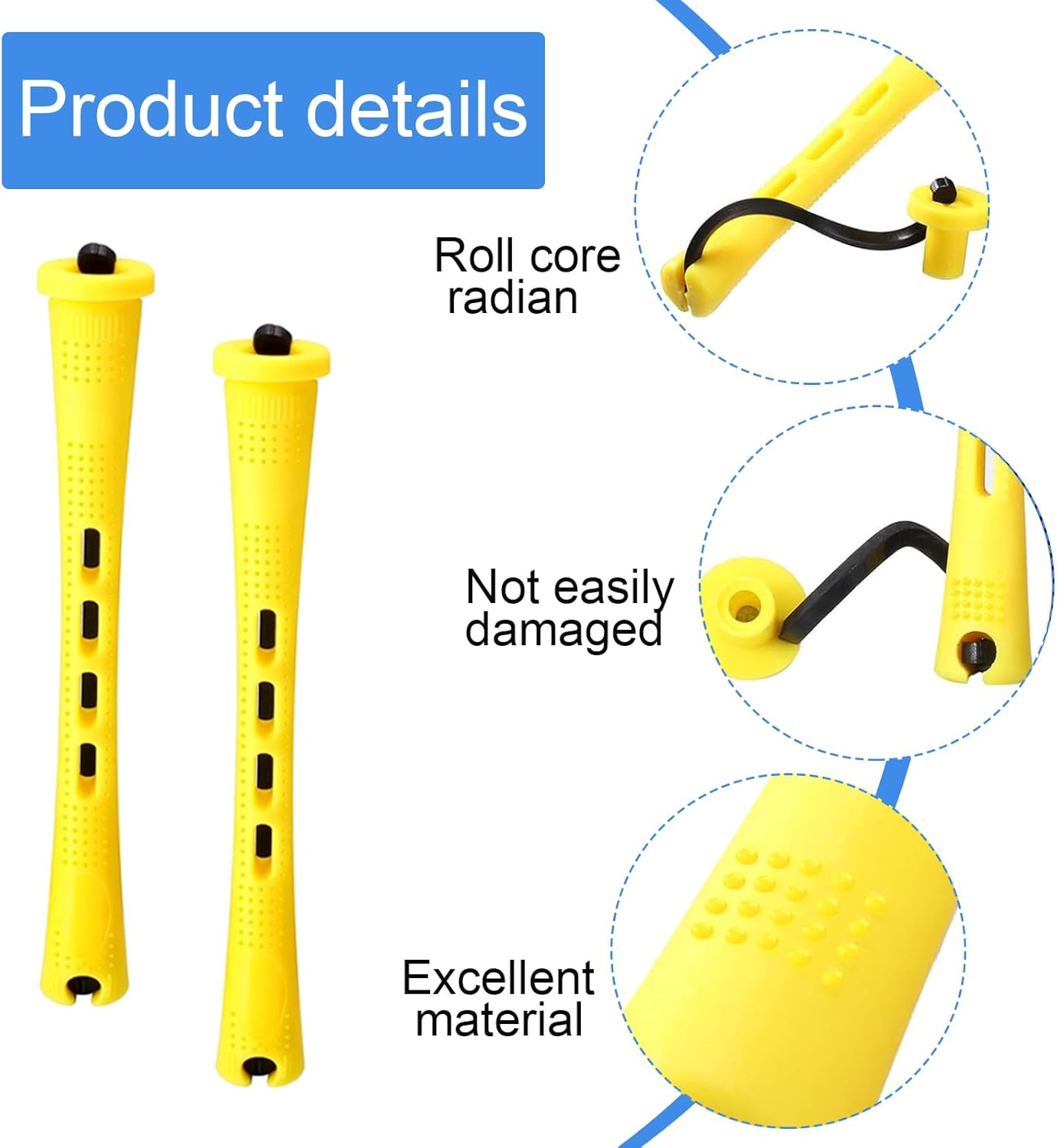 DHWEKU 20 Pieces Small Perm Rollers, Perm Set, Small Hair Rollers for Women, Curlers Short Hair for Natural Hair, Long Short Hair Styling Tool image number 1