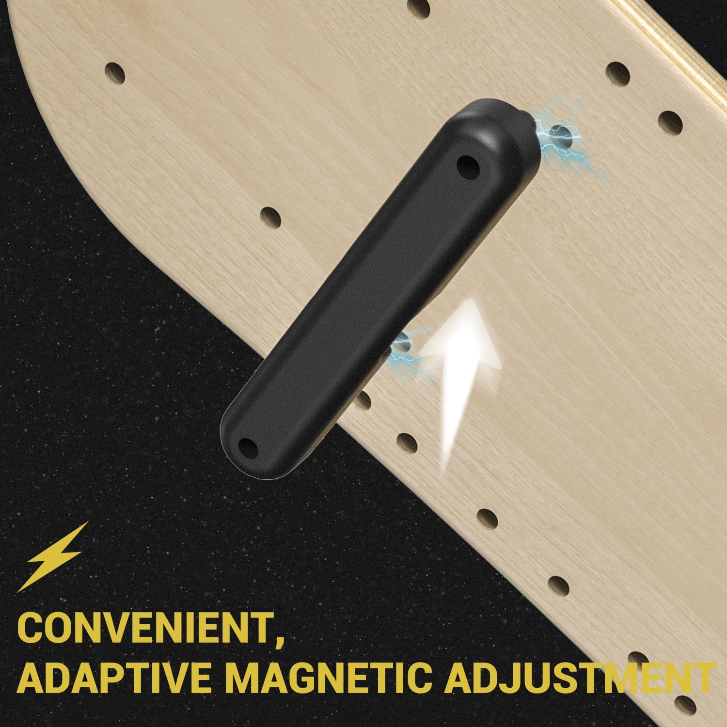 Sportneer Balance Board - 7 Modes Wobble Board with Adjustable Stoppers - Exercise Balancing Stability Trainer for Improve Balance, Surf Trainer & Physical Therapy - Roller and 2.8'' Ball Included image number 4