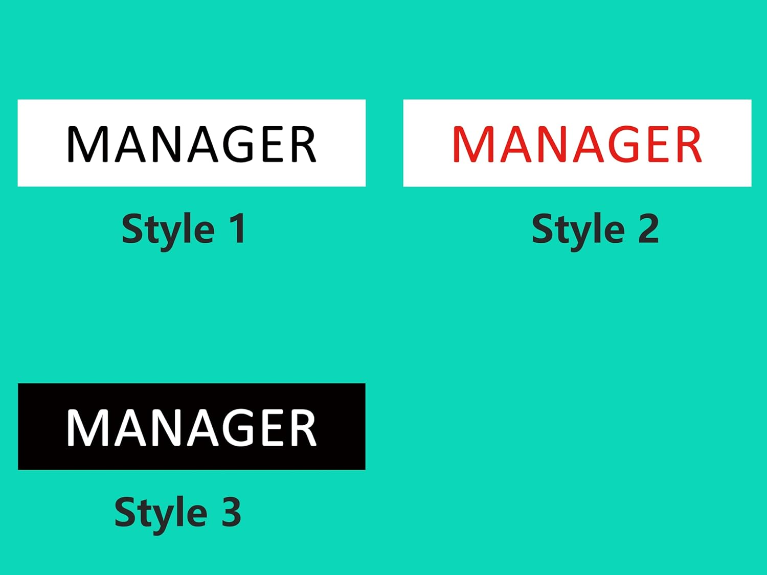 MANAGER Sign Self Adhesive Plaque Decal Door OFFICE SIGN DOOR SIGN (Style 3, 50X200Mm) image number 5