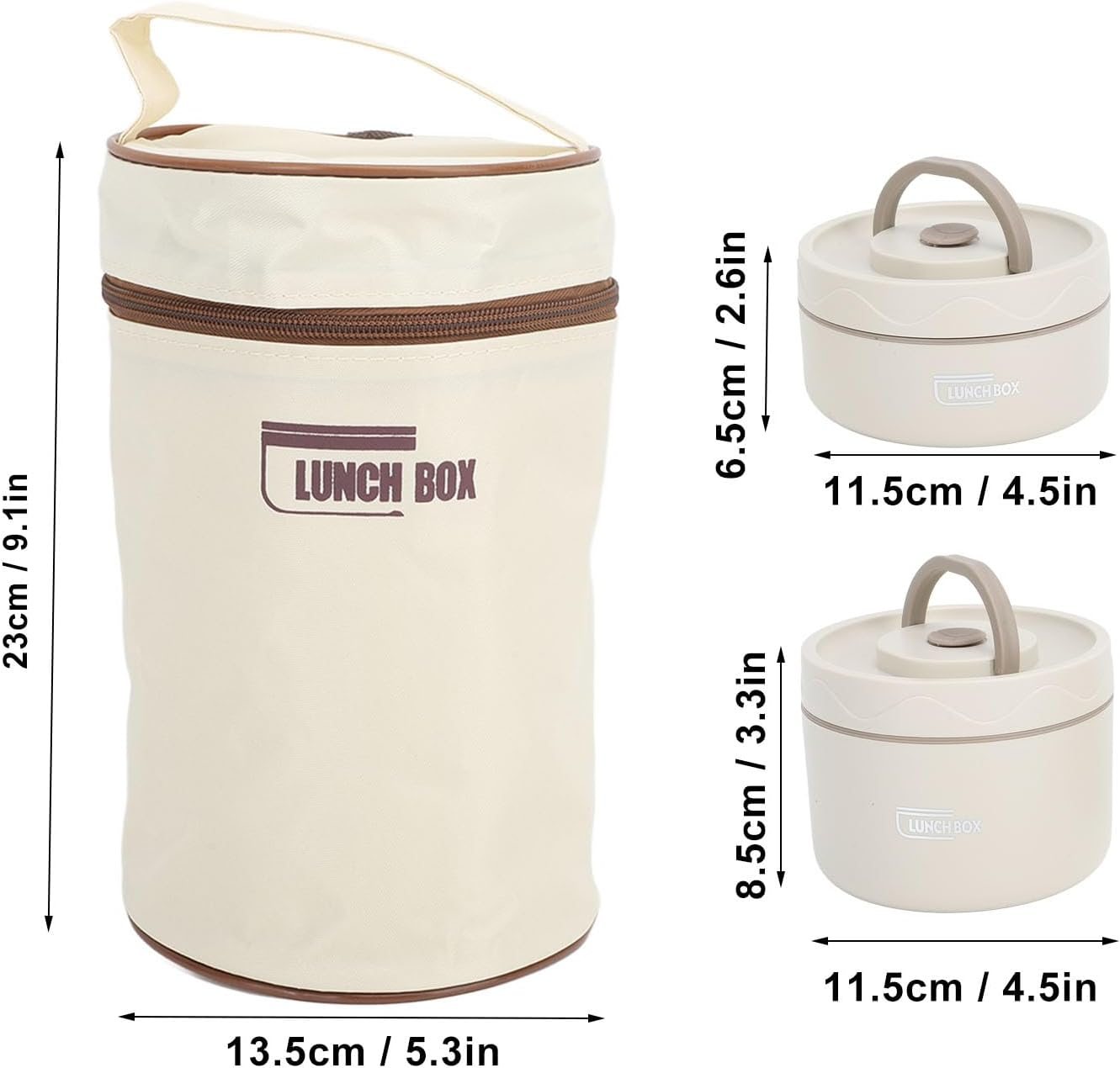 Thermal Bento Box Lunch Box Set, Portable Insulated Lunch Container for Adults Kids School Work, Leakproof Stainless Steel Keep Warm Food Container with Bag, Lid, Easy to Carry image number 5