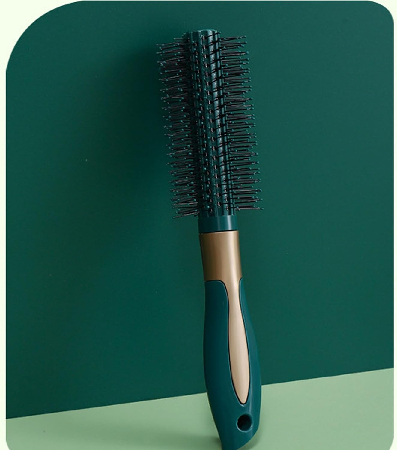 Antistatic round Hair Brush, Women'S Styling Brush, Plastic Detangling Brush with Comfortable Handle, Multifunctional Design, Sophisticated Look with Antistatic image number 3