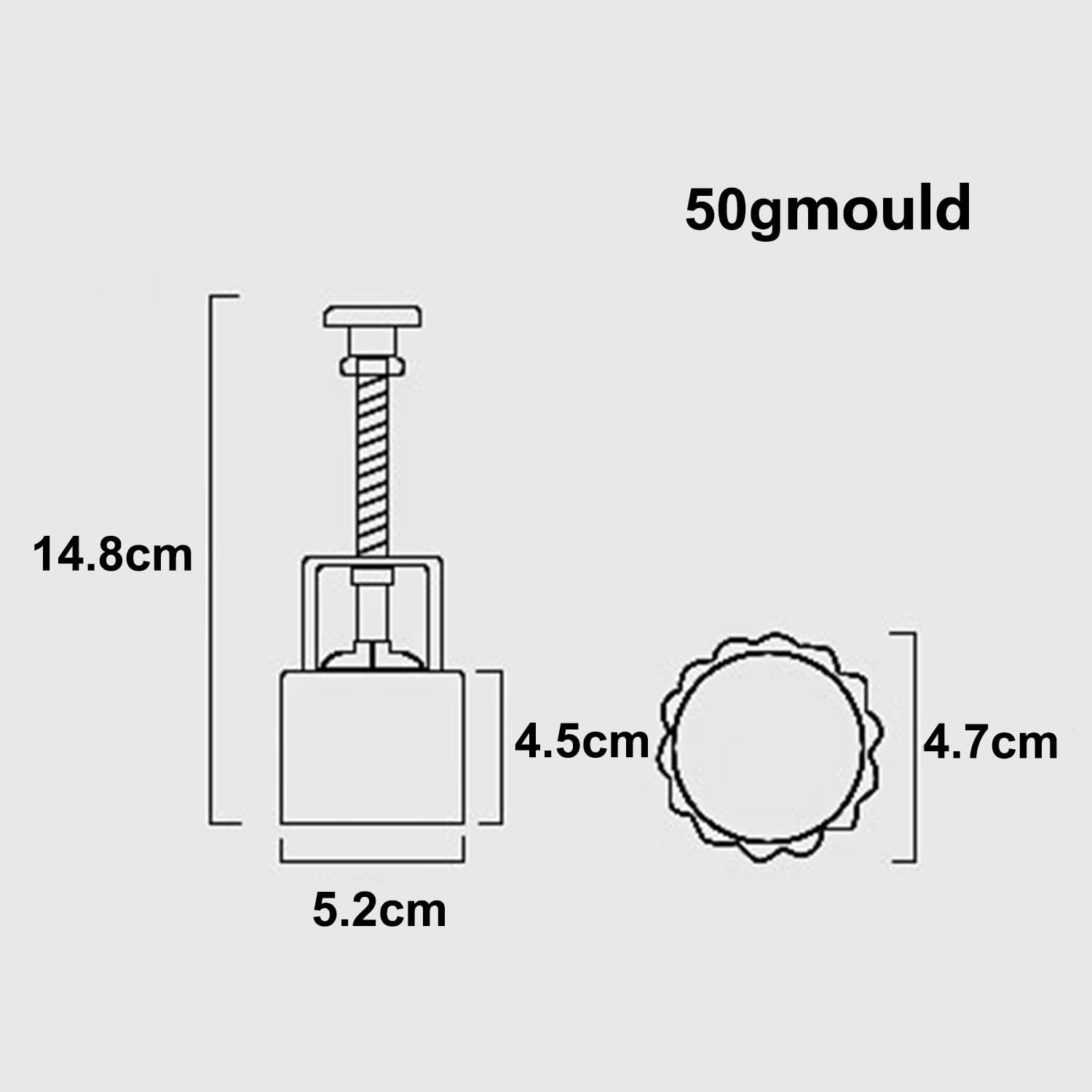 2 Set Mooncake Mould Press with 12 Stamps DIY Cookie Hand Decoration Mooncake Press Molds, Bath Bomb Mold Set for Cookie Stamps Pastry Tool Moon Cake Maker Bath Bombs Press image number 3