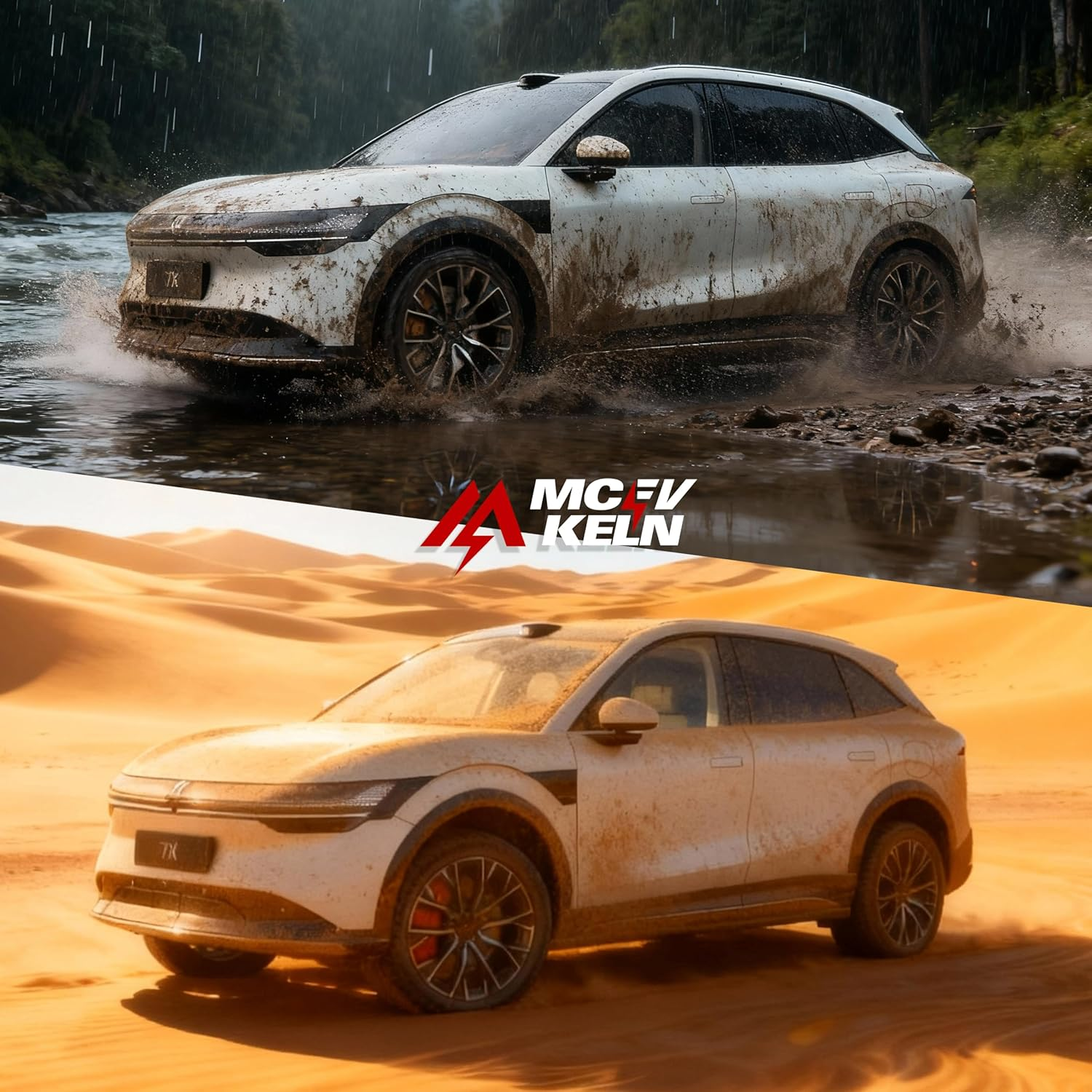 2025 Zeekr 7X Floor Mats Set of 4 - Custom Fit All Weather TPE Cargo Liner Cargo Trunk Accessories, Compatible with Zeekr RHD