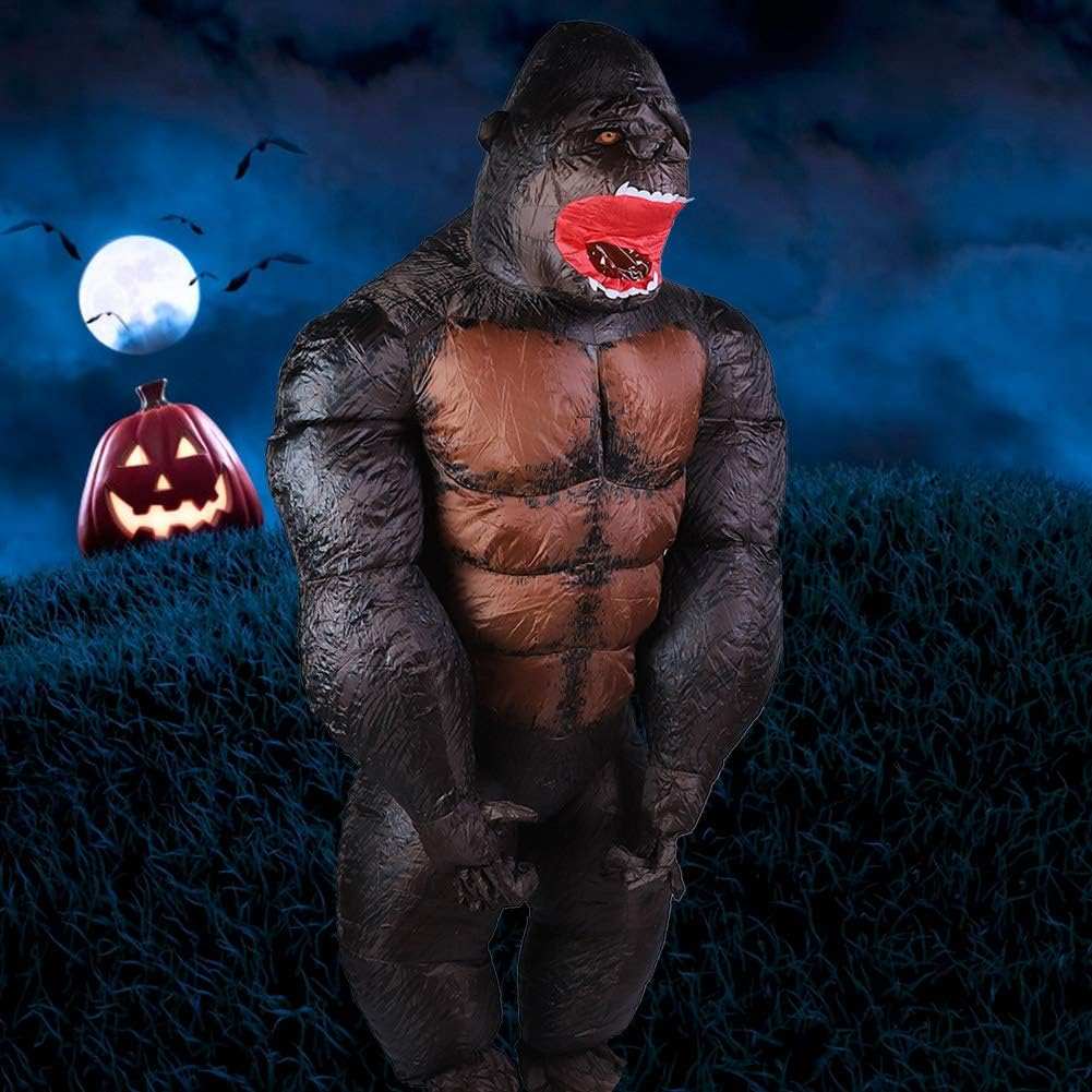 Inflatable Costume, Unique Shape Lightweight Polyester Cloth Gorilla Halloween Costume for Festivals for Parties for Christmas(X116) image number 6