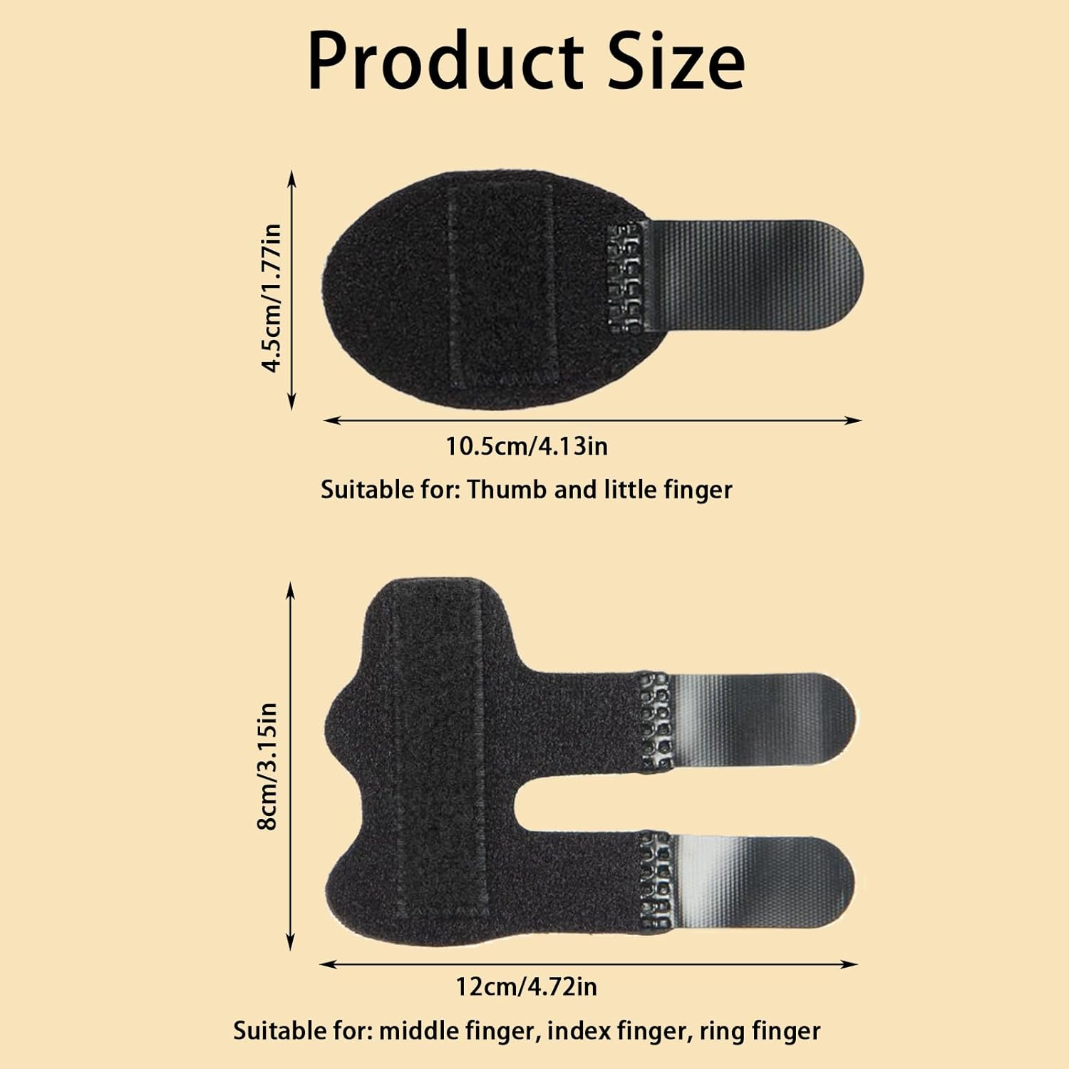 5 Pcs Finger Splint, Mallet Finger Splint and Thumb Splint for Arthritis, Trigger Finger Support, Finger Brace for Injury Recovery and Pain Relief image number 4