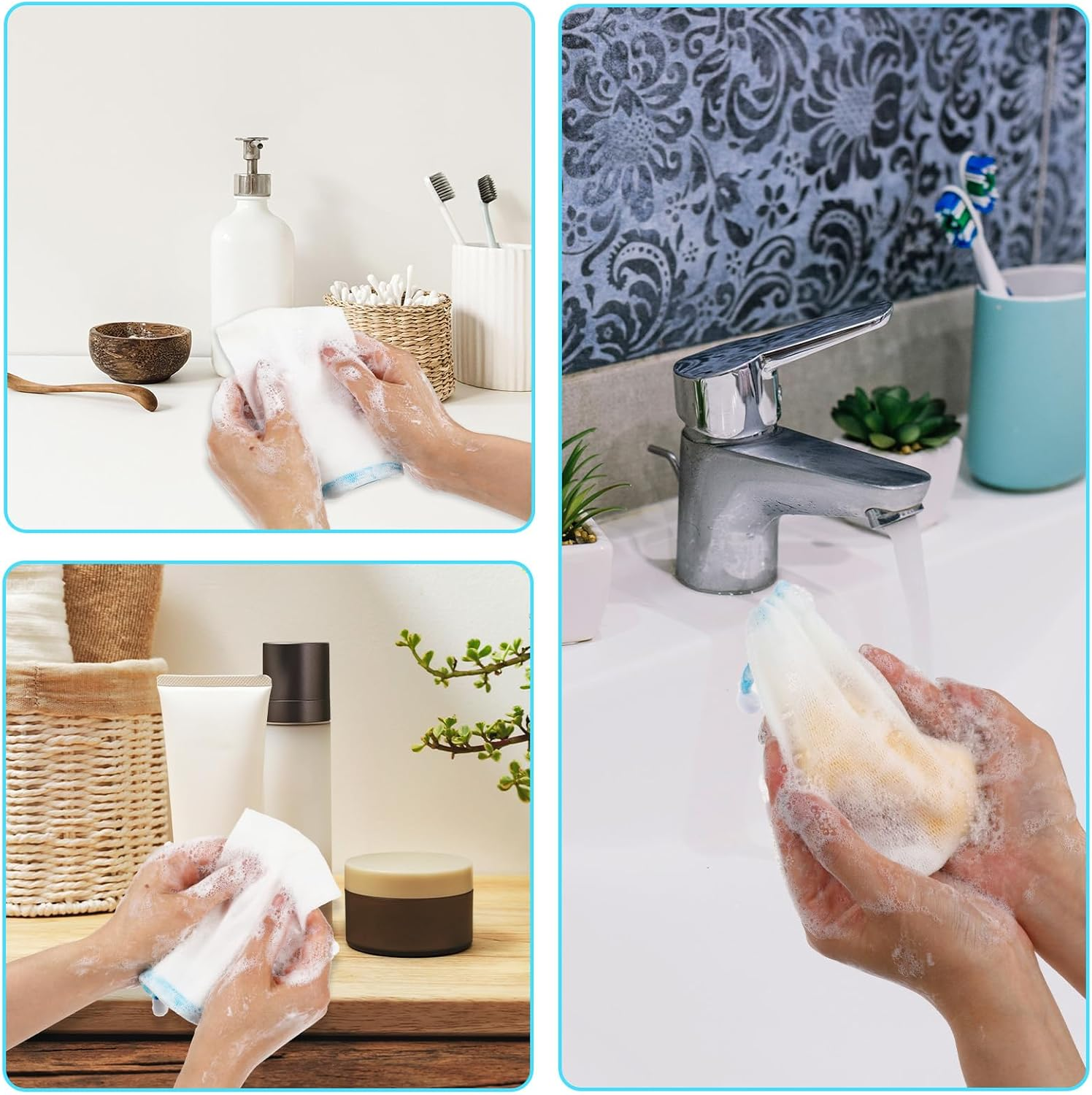 Piriuuo 8 Pcs Soap Bags for Soap Bars, Soap Saver Pouch with Drawstring Mesh Soap Bags Foaming Soap Bar Bag for Bath Shower (Assorted Colors) image number 2