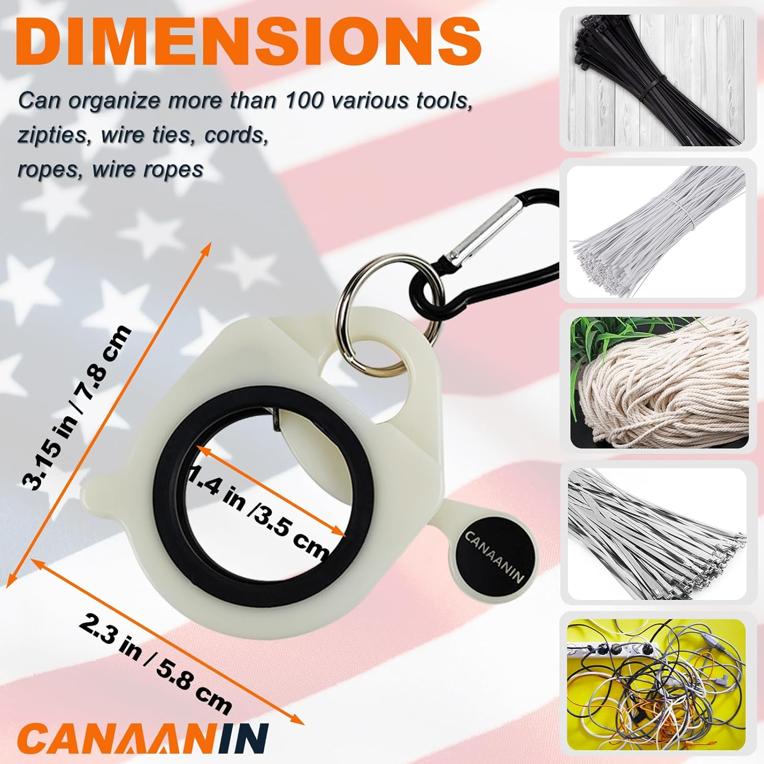 Zip Tie Holder Cable Tie Holder for Tool Belt Heavy-Duty Colored Organized Strong Efficient for Electrician Tool Storage Reusable Portable (White, 8 Pack) image number 2