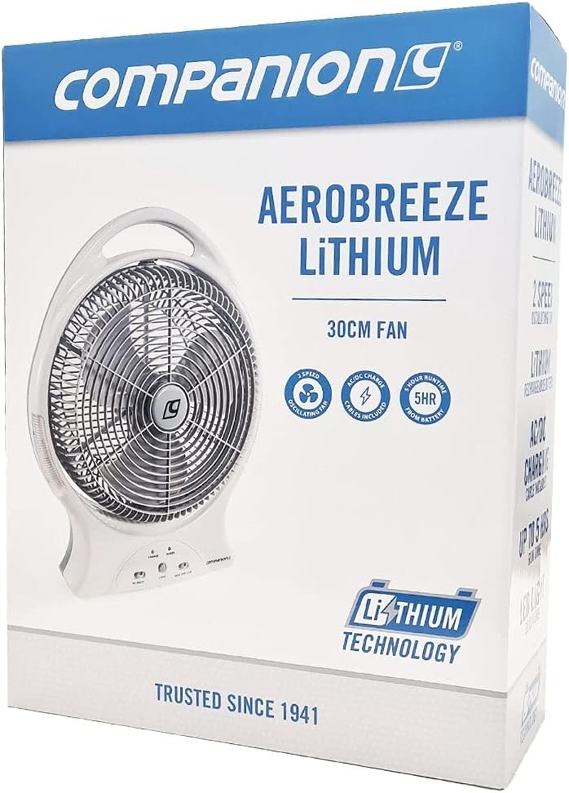Companion Aerobreeze Lithium Powered Fan, 30 Cm Size image number 3