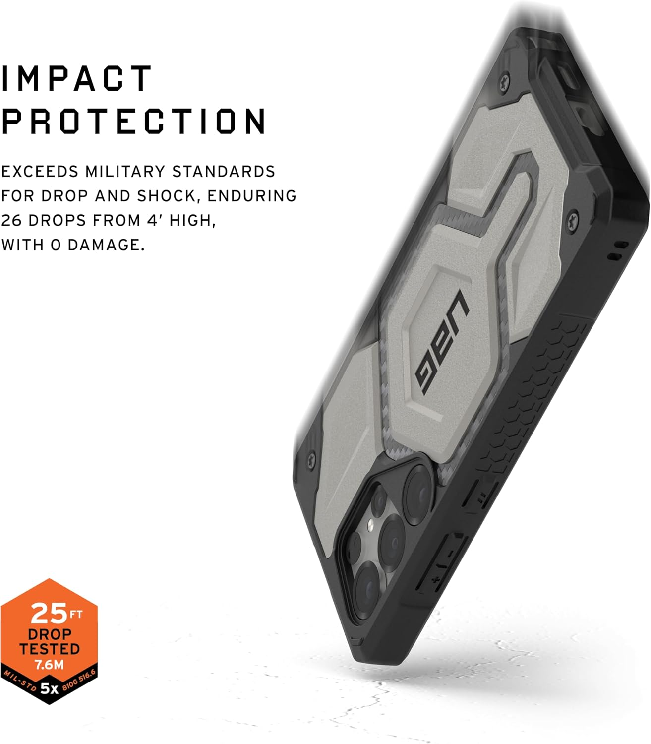 UAG Monarch Pro Case for Samsung Galaxy S25 Ultra &ndash; Rugged Titanium Armor &ndash; 5-Layer Drop Protection, Magsafe Compatible, Premium Traction Grip &ndash; Military-Grade Shockproof Cover image number 1