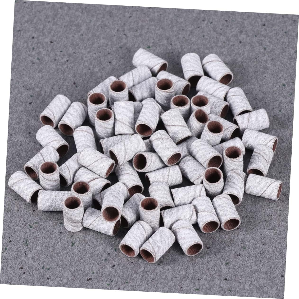 Baluue 100Pcs Zebra Nail Sanding Bands Set Professional Manicure Sanding Sleeve Nail Polisher Sander Sleeves for Art Bands Kit image number 1