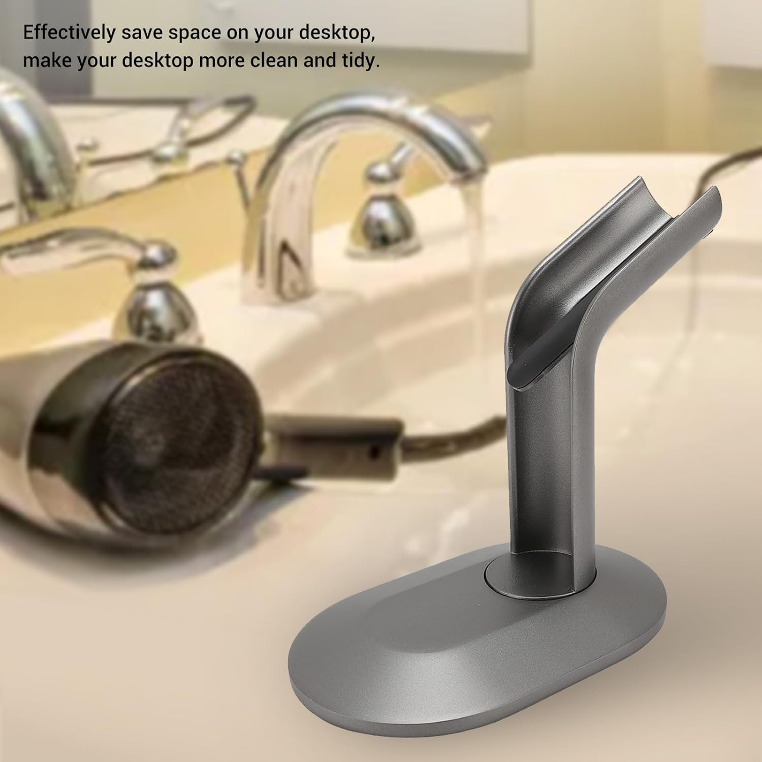 Jectse Hair Straightener & Dryer Stand for Airstrait HT01, Countertop Storage with anti Slip Silicone, Scratch Proof, Metal & Silicone Material image number 3