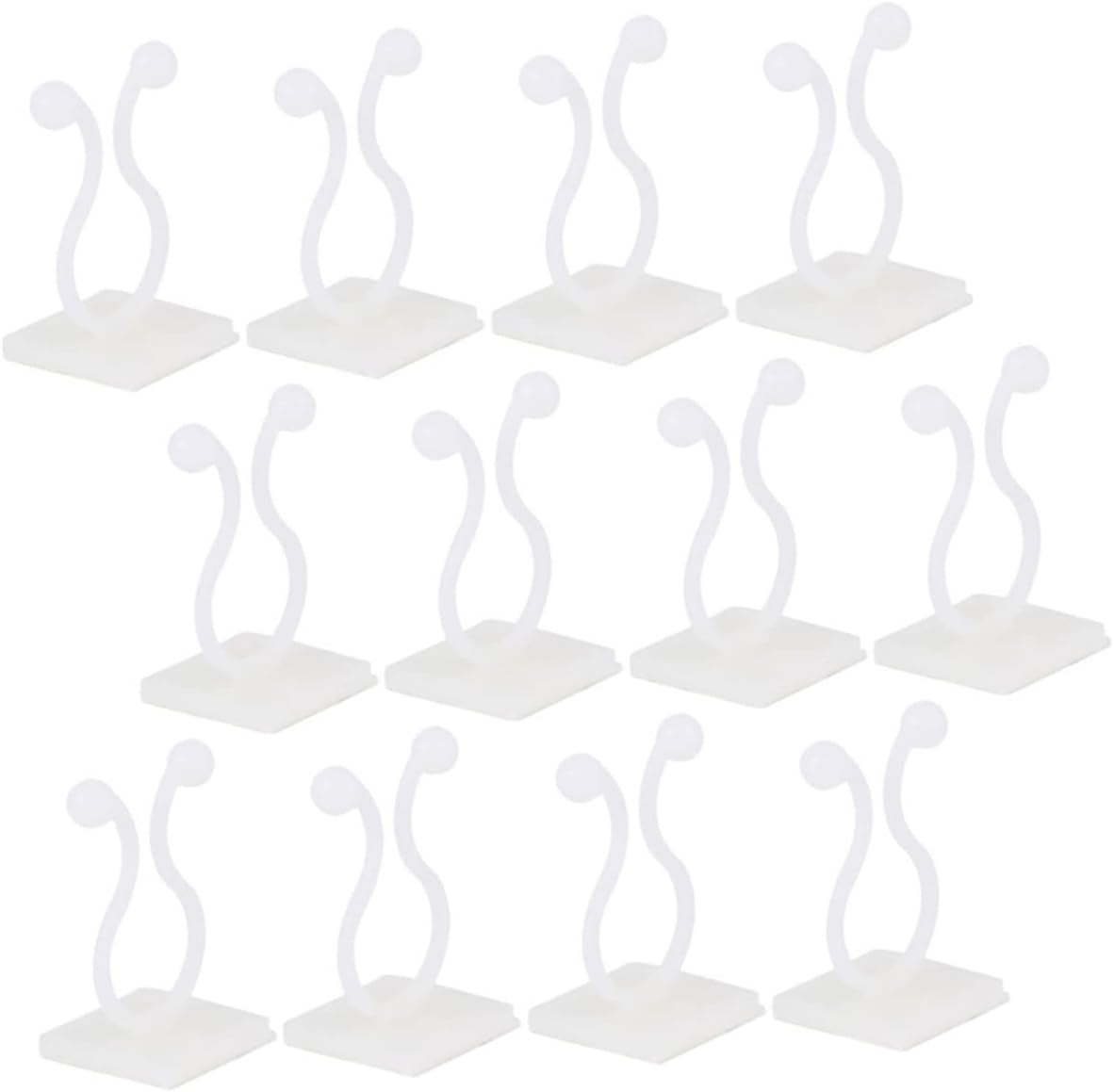 Yardenfun 100Pcs Plant Climbing Wall Fixture Clips for Money Plants Self-Adhesive Indoor/Outdoor Support Hooks Small White image number 1