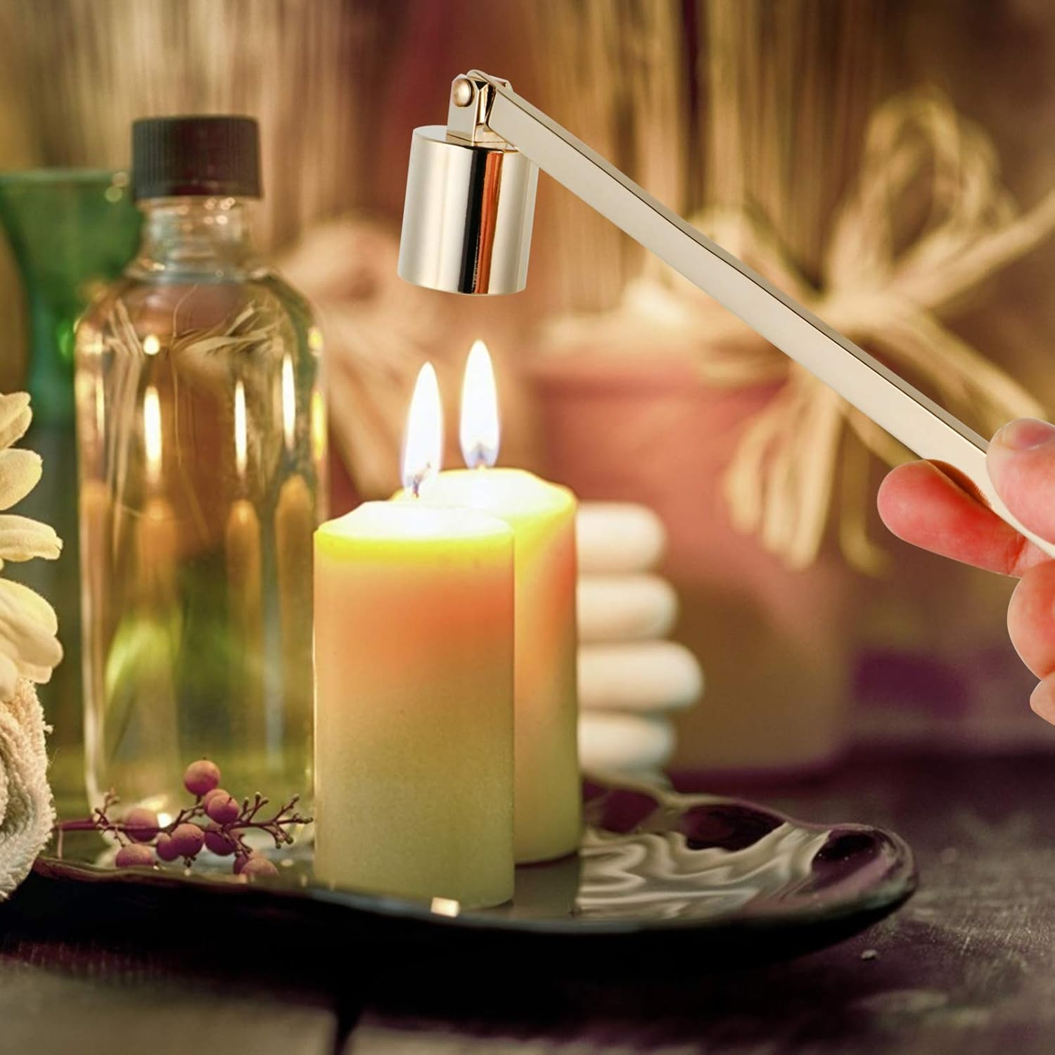 EXCEART Candle Extinguisher Candle Snuffer Long Handle image number 3