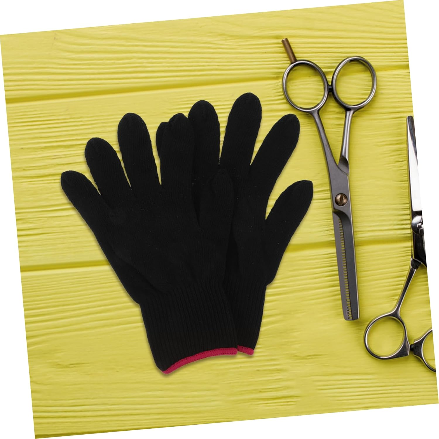 LALADEFIEE Heat Resistant Gloves for Men Scalding Hair Styling Mitts Heatless Curlers Headband Fast Heating Function image number 4