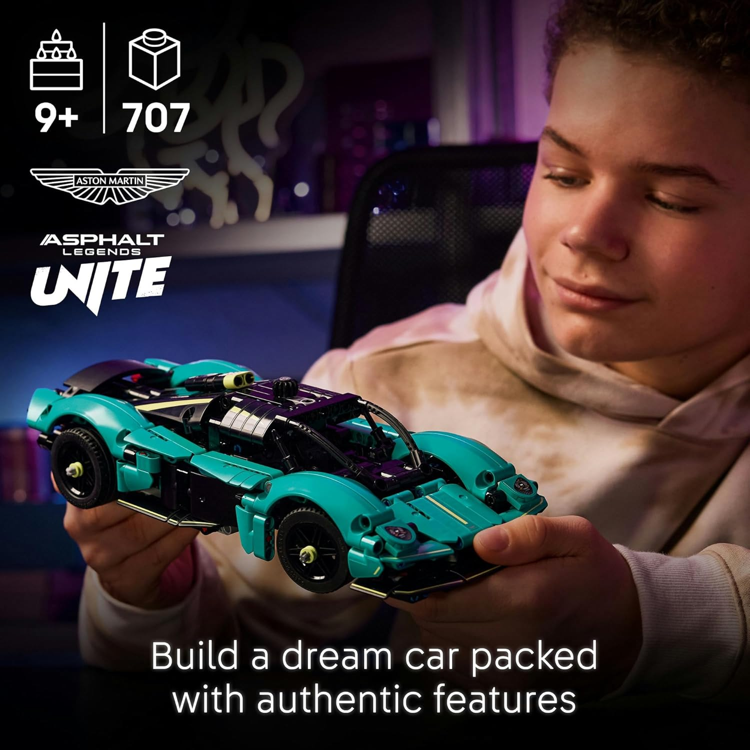 LEGO&reg; Technic&trade; Aston Martin Valkyrie 42208 Buildable Car Model Kit, Vehicle Toy for Kids, Creative Toy for Boys and Girls Aged 9 and Up image number 5
