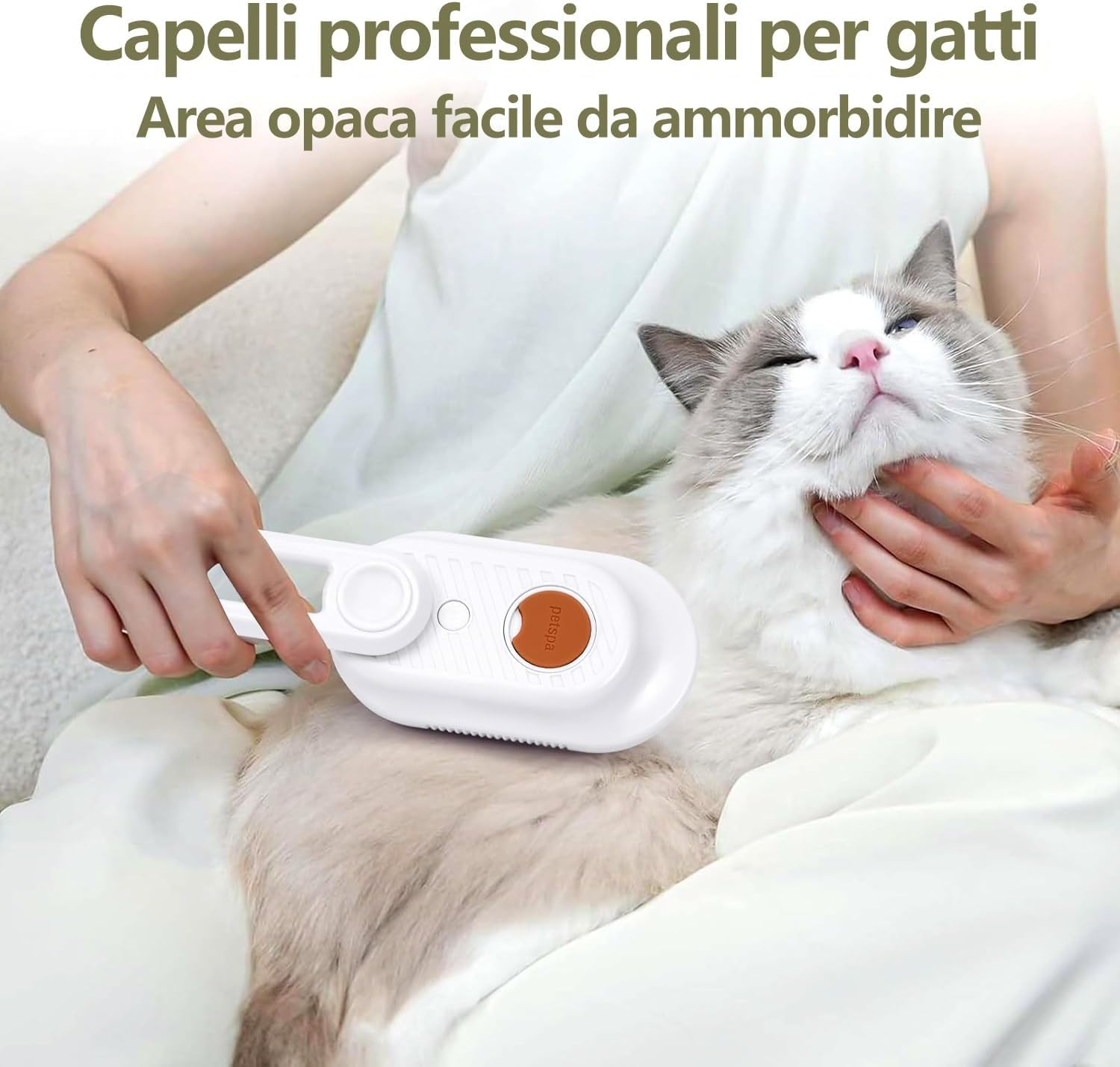 Cat Brush with Steam, 3-In-1 Steam Brush Cat Steamy Brush Cat Steam Brush for Cats with Spray Cat Brush with Water Cats Steam Brush Care Brush for Cats and Dogs for Hair Removal image number 1