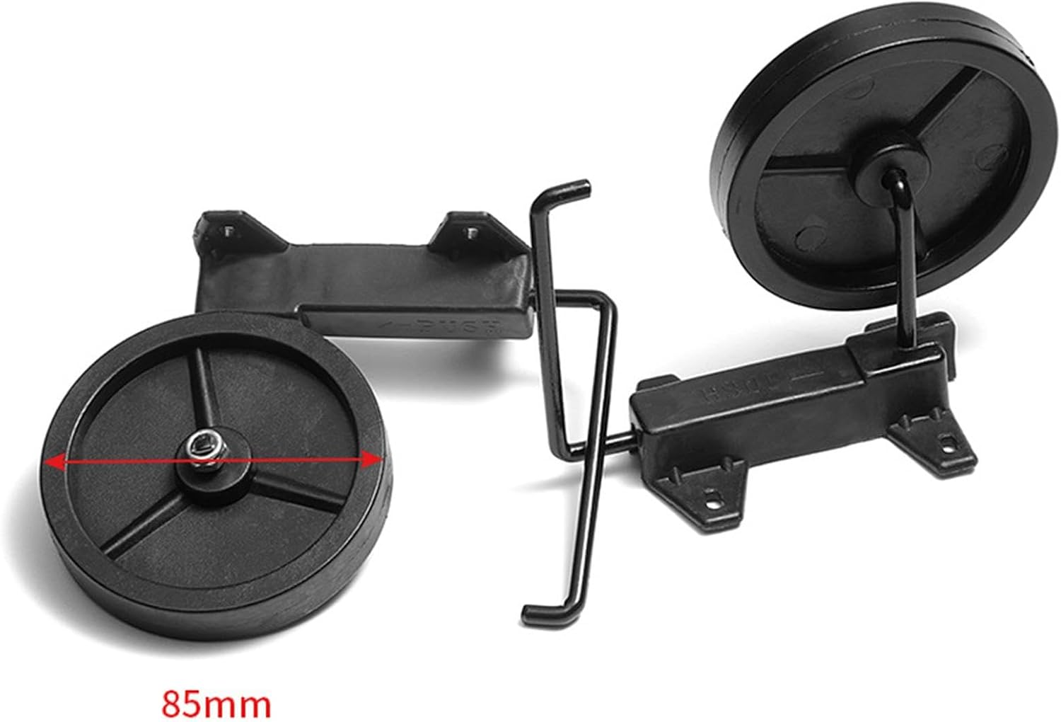 TTETTZ 2Pcs Luggage Suitcase Wheels Luggage Wheels Black Durable Repair Folding Caster Wheels for Luggage Box Travelling Bag Parts image number 4