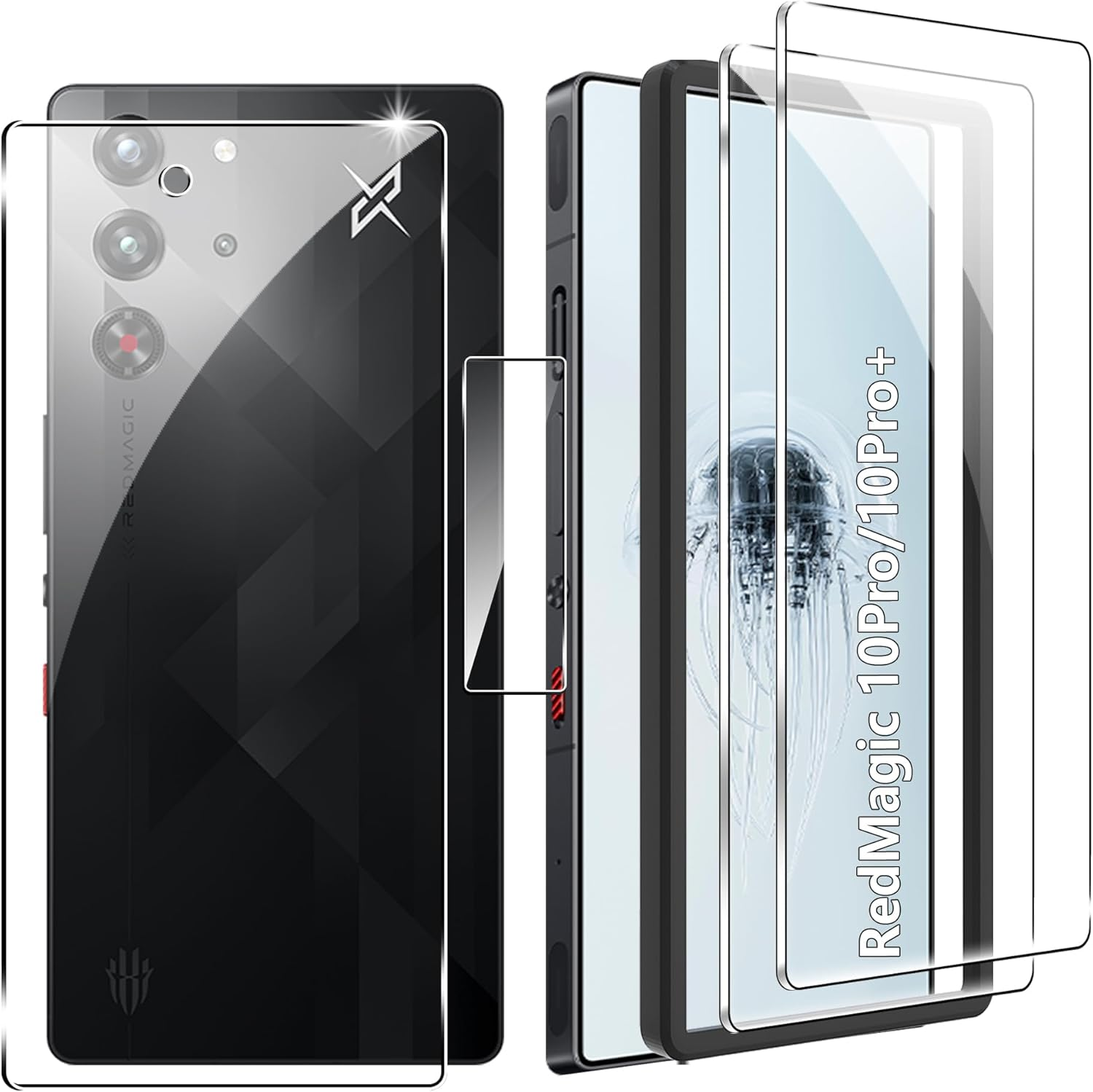 CAUHENYEE Screen Protector for Redmagic 11 Pro / 11S Pro+ Tempered Glass, [2+1] Screen Protector + Back Protection, Scratch-Resistant