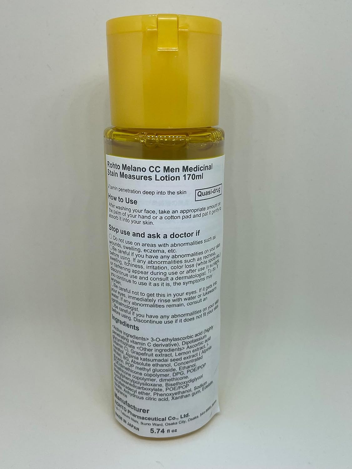 Rohto Melano CC Men Medicinal Stain Measures Lotion 170Ml - Blotting Paper Set image number 2