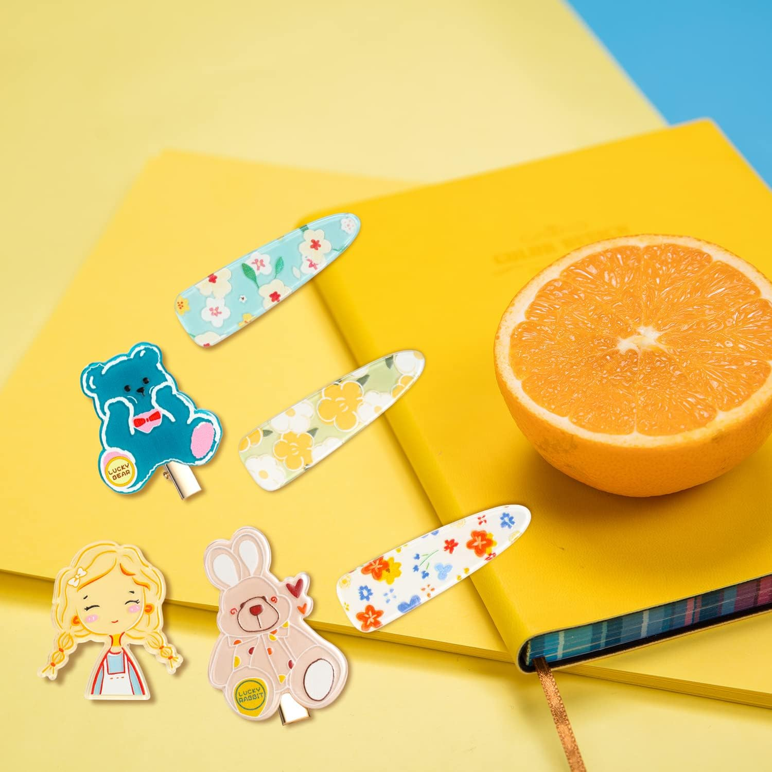 Girls Hair Clips Cartoon Hair Clips Cute Hair Clips for Girls Kids Pack of 6 image number 2