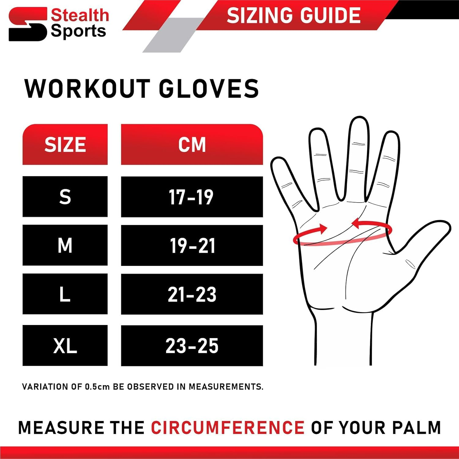 Stealth Sports Fingerless Workout Gloves &ndash; Padded, Anti-Slip Weight Lifting Gloves for Men and Women &ndash; Breathable Gym Gloves for Cycling, Fitness, Rowing, and Training - X1 image number 5