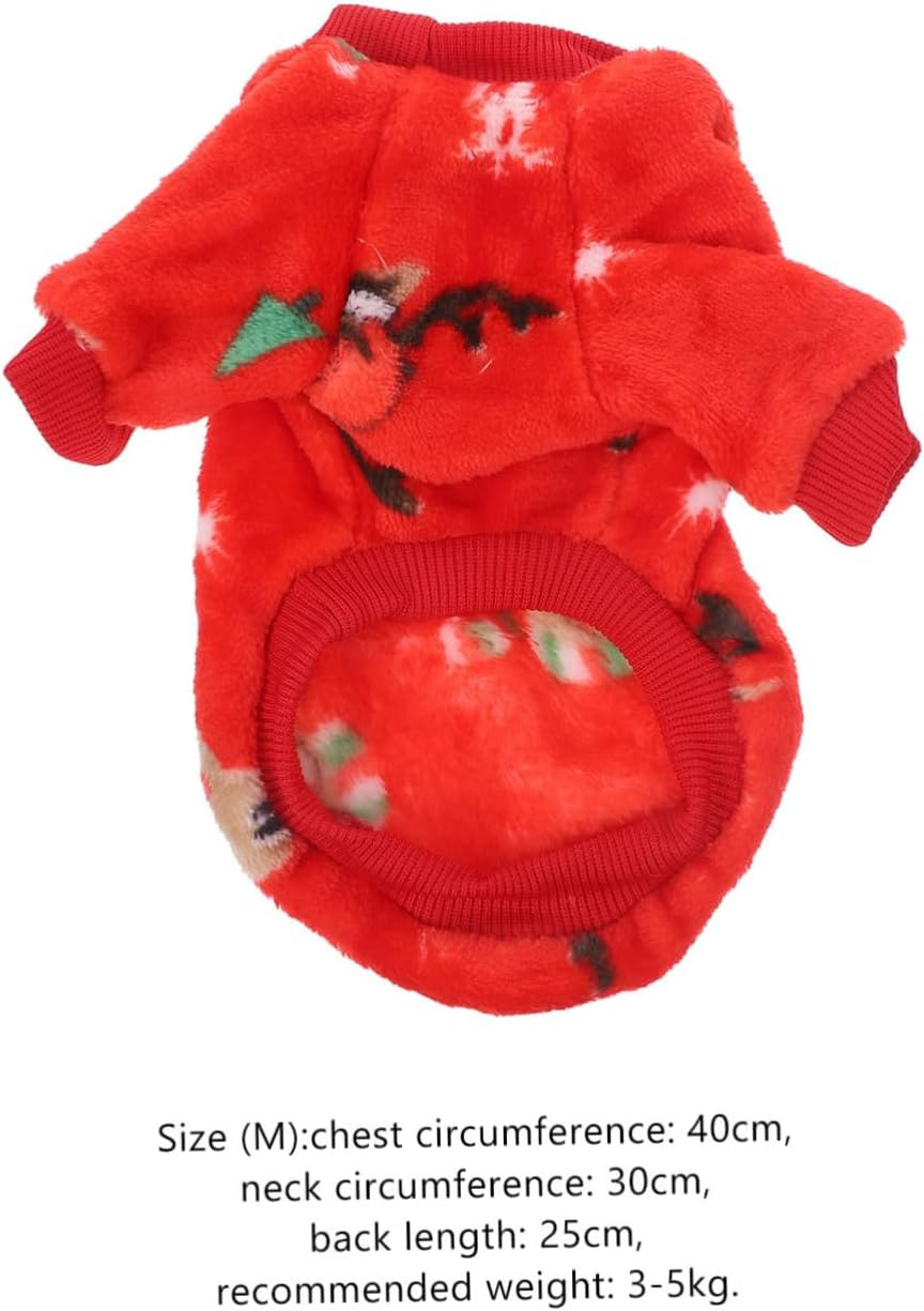 SUPVOX Pet Deer Head Clothing Christmas Puppy Costume Comfortable Xmas Dogs Costume Skin-Friendly Winter Dog Clothing for Christmas Party Warm Puppy Clothes for Warm Coats image number 6