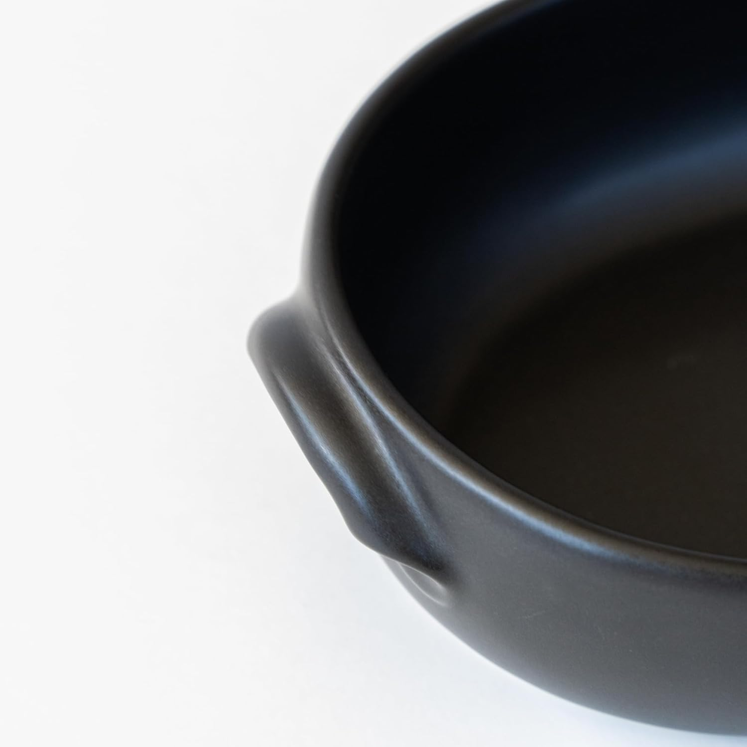 Banko Ware Au Gratin Dish for One Person Diameter 9.4 Inches (24 Cm), Heat Resistant, Pottery, Oven Safe, Direct Fire, Microwave and Dishwasher Safe, Black, Made in Japan image number 3