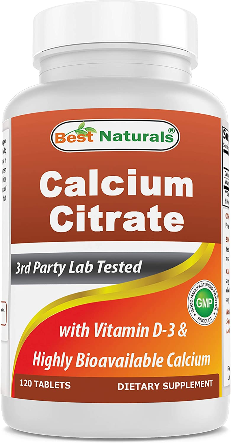 Best Naturals Calcium Citrate with Vitamin D-3 120 Tablets image number 3