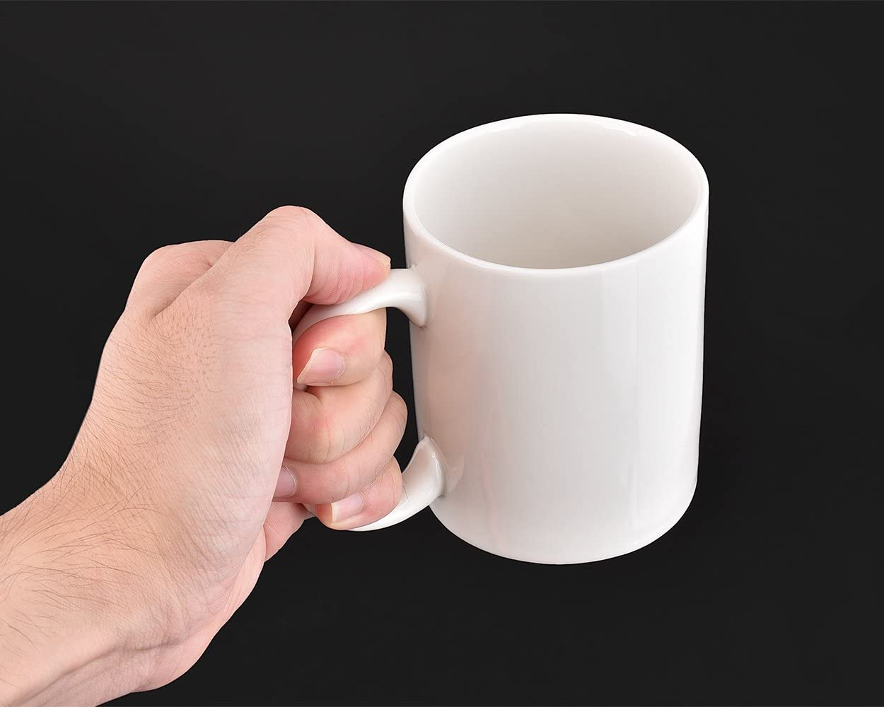 DS. DISTINCTIVE STYLE Ceramic Middle Finger Coffee Cup 350Ml 11.8Oz Funny Coffee Mug Tea Cup with Middle Finger - White image number 1