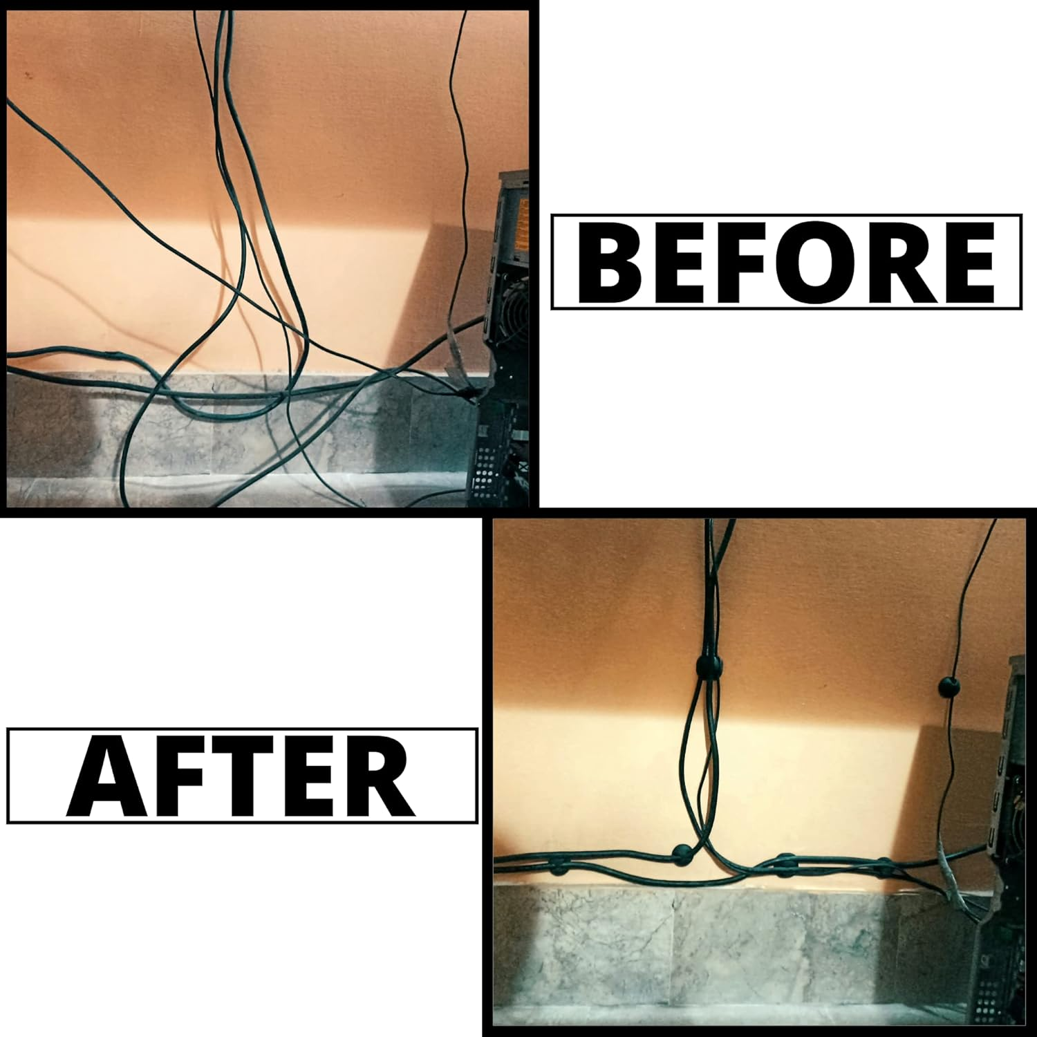 Nexttrenddot Cable Management 24 Pack Clips Cord Organizer Adhesive Hooks for Office Home Desks Multipurpose Pen Brush Holder image number 4