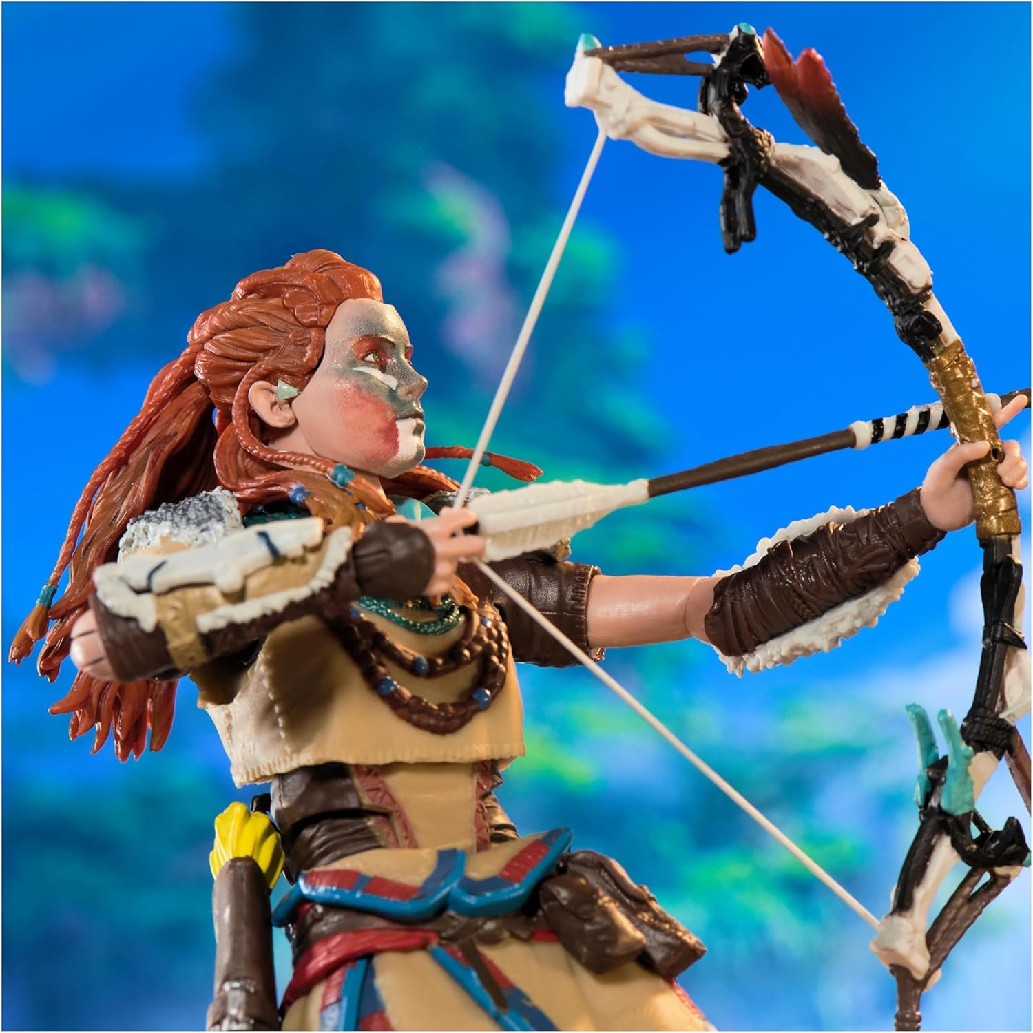 Playstation Horizon Forbidden West, Deluxe 15-Cm Aloy Action Figure with 15 Accessories, the Shapes Collection, for PS5 Fans & Collectors Aged 17+ image number 3