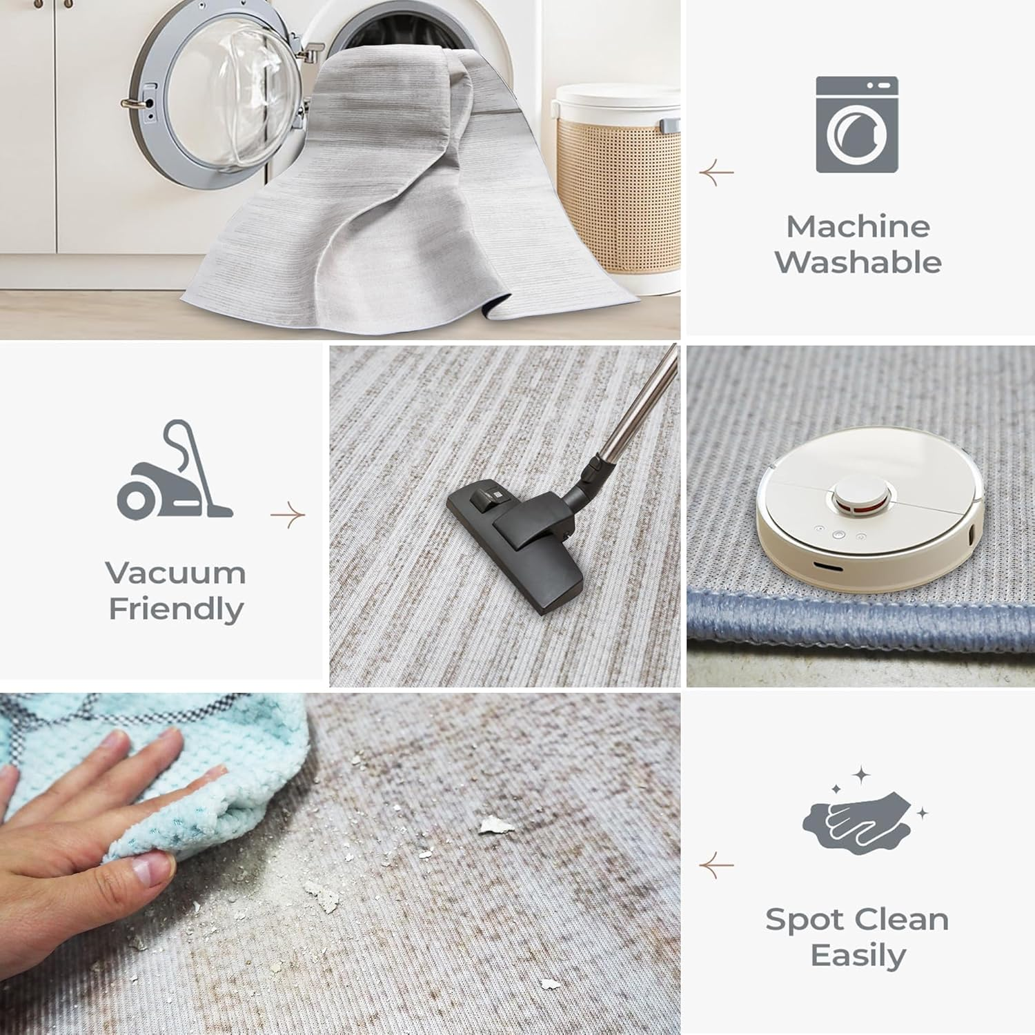 Rugs for Living Room, Bedroom Area Rugs, Geometric Stripe Carpet, Vintage Abstract Rug with Non Slip Backing, Indoor Floor Carpet for Dining Room Kitchen Home Office Decor (Color B, 160X230Cm)