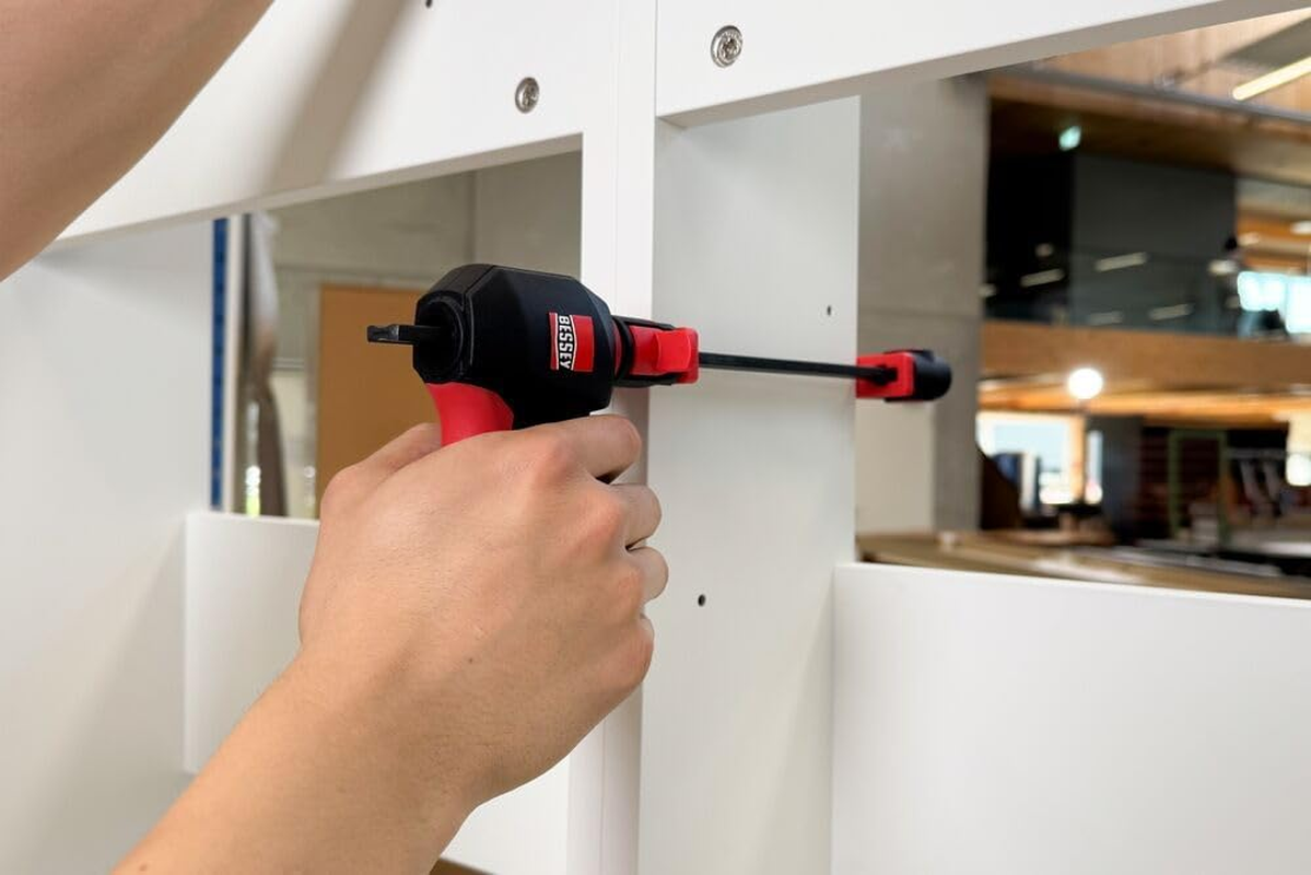 BESSEY EZ360M-15 Single-Handed Clamp with Rotating Handle, Span 150 Mm, Projection 60 Mm, Easy Overhead Work, Innovative 360&deg; Rotating Mechanism, Weight 0.41 Kg image number 4