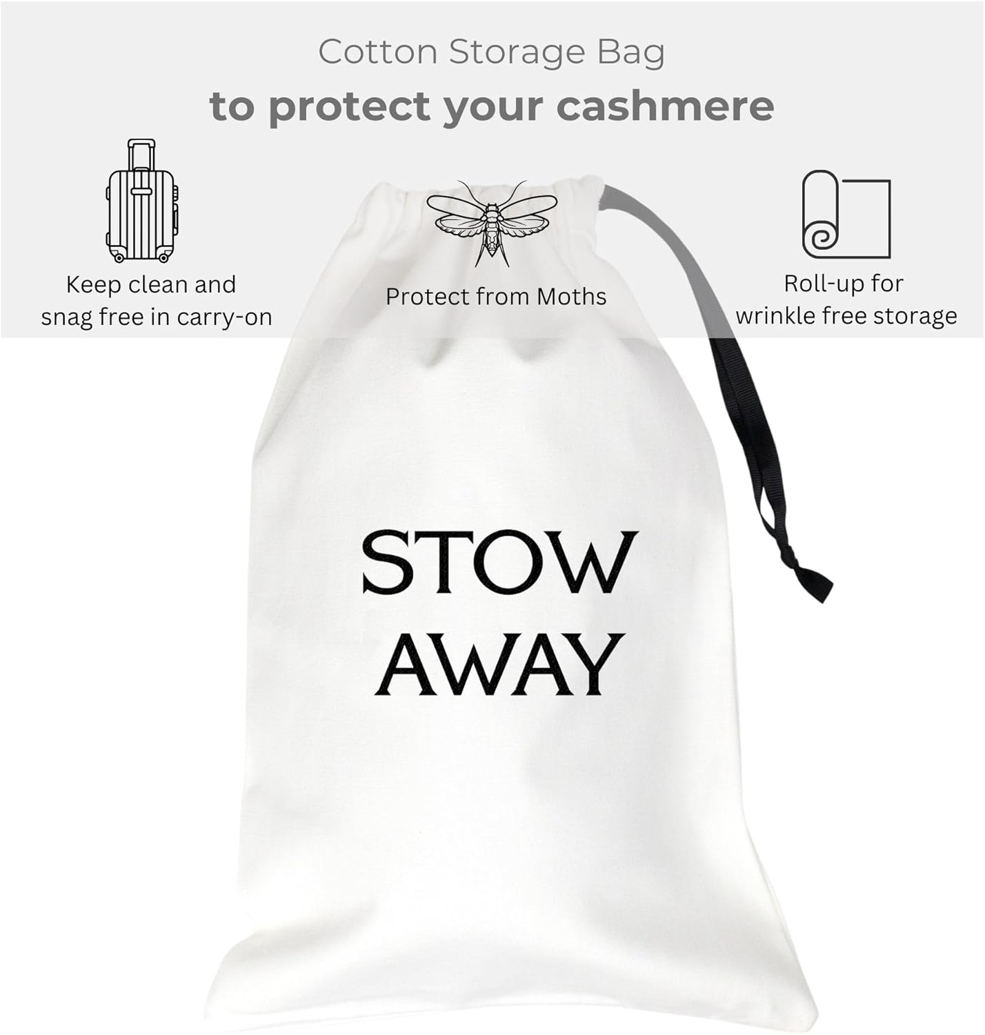 Jet&Bo 100% Pure Cashmere Lightweight Travel Wrap, Shawl & Scarf Gray Colorblock with Protective Storage Bag + Gift Box