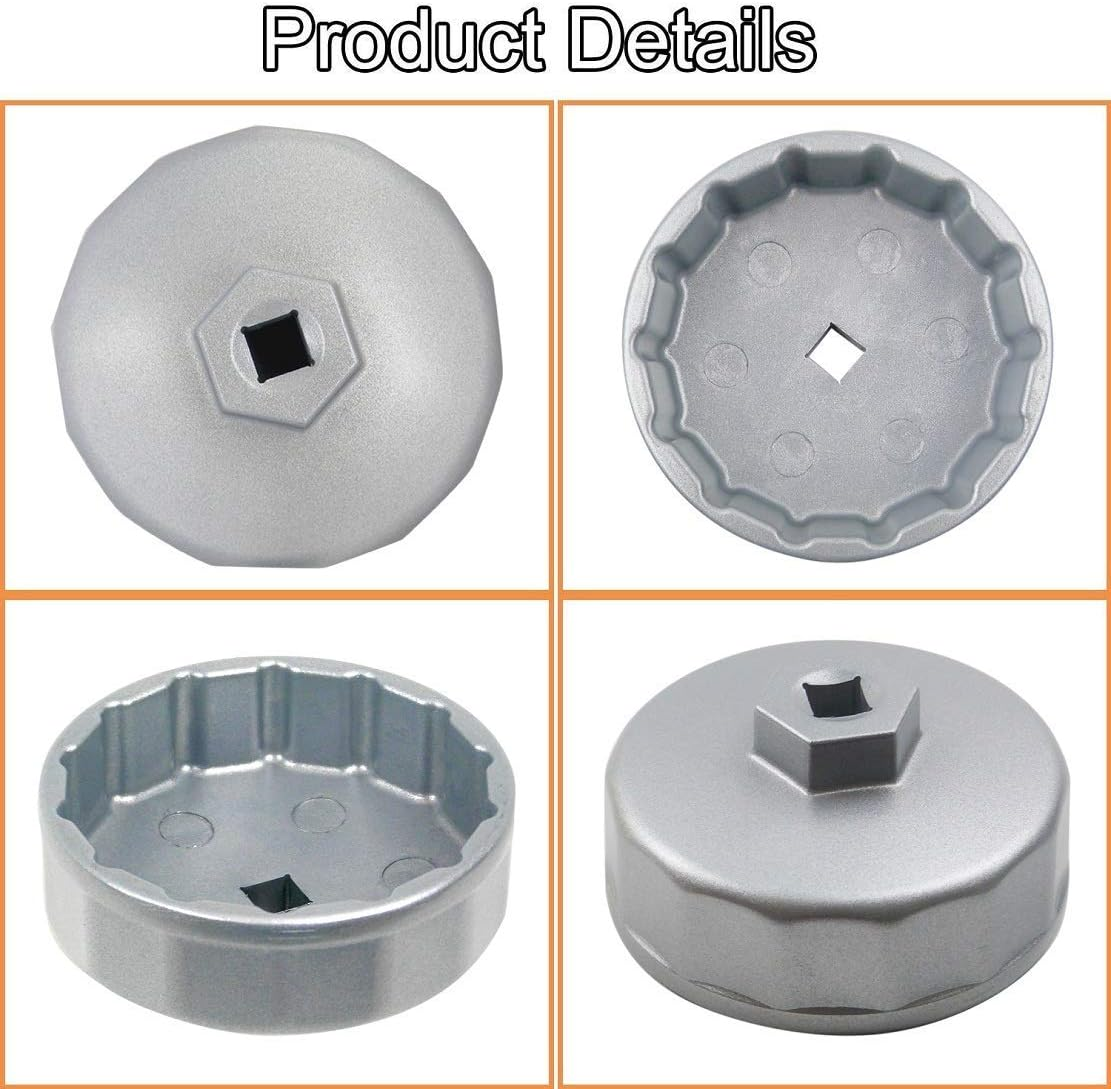 Ibetter 74.2Mm Oil Filter Wrench for Volkswagen Mercedes Benz VW Audi Porsche Mazda Vehicles with 74Mm X 14 Flute Cartridge Style Housing Caps image number 1