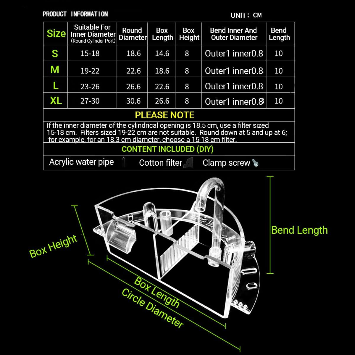 AIMALL round Aquarium Filter Box, Small External Top Quiet Water Purification, Three-In-One Trickle Filter, High Transparency, Arc-Shape Design image number 3