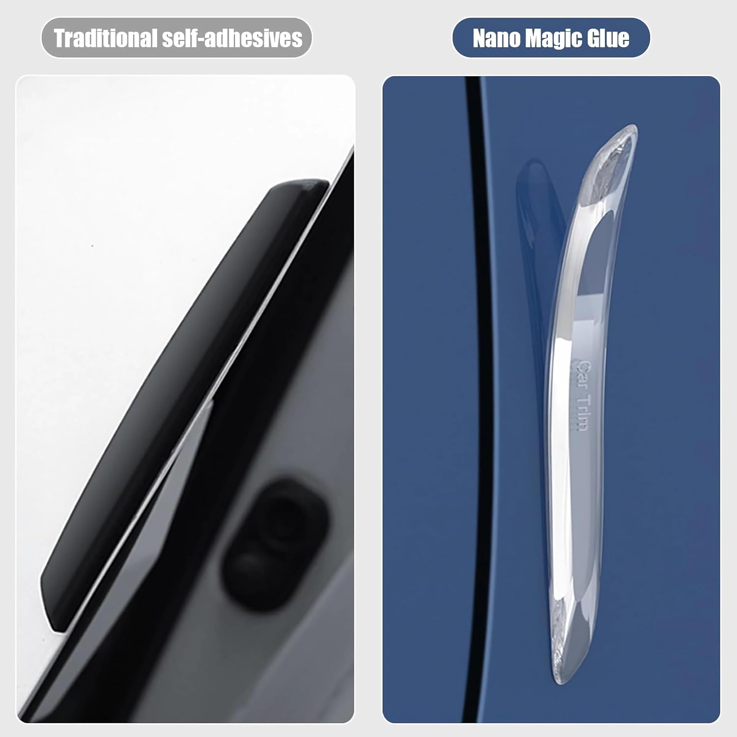 Door Protector Edge Guards, Anti-Scratch Trim Strip with Self Adhesive for Car Decor, Universal Exterior Edge Guard for Cars Trucks Suvs (Transparent) - White image number 4