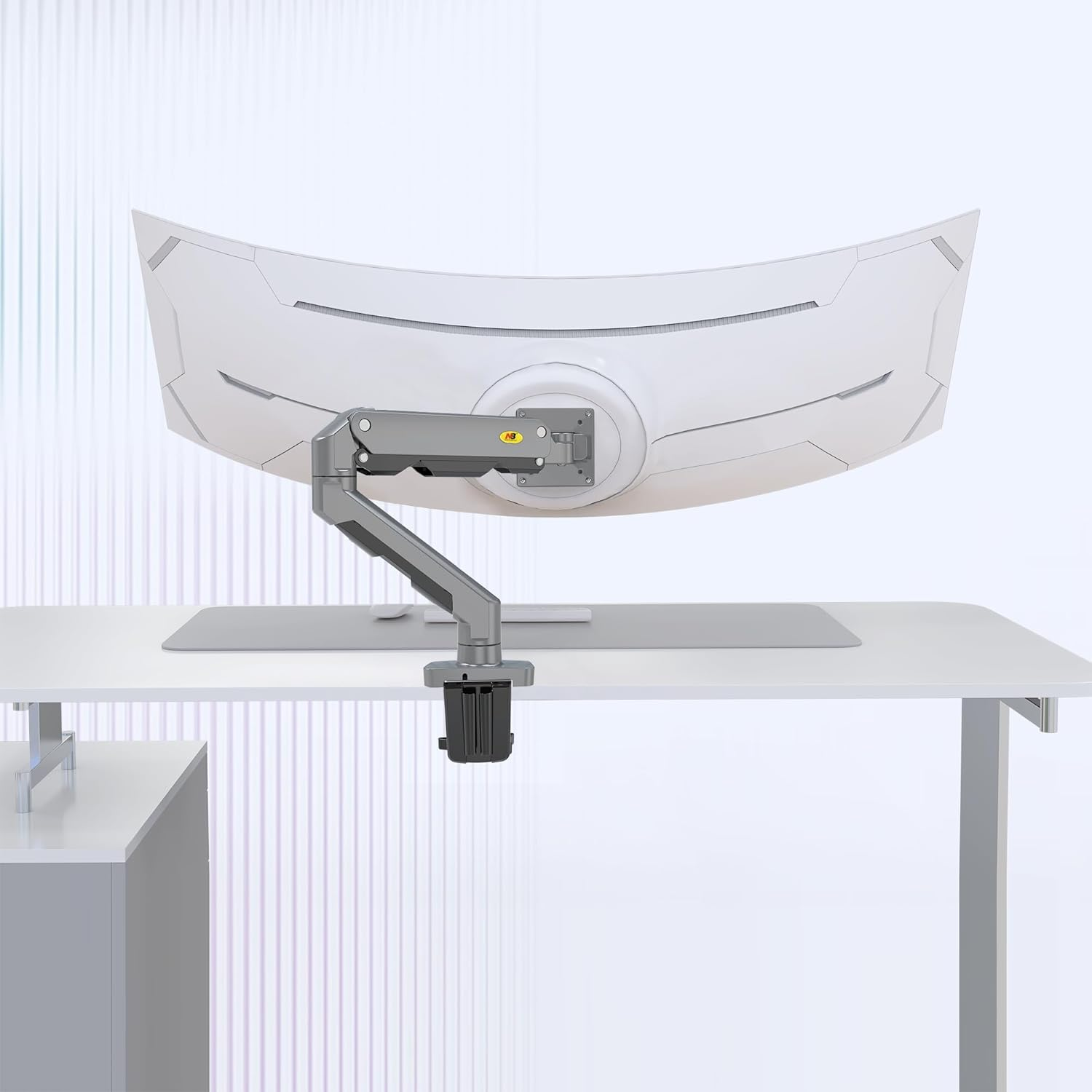 NB North Bayou Monitor Stand Desk Mount for Curved Screens 27"-45"-16KG, Full Motion Heavy Duty Desk Gas Spring Monitor Arm with Heavy Weight Capacity16Kg Gaming Monitor Stand (G60 Gunmetal)