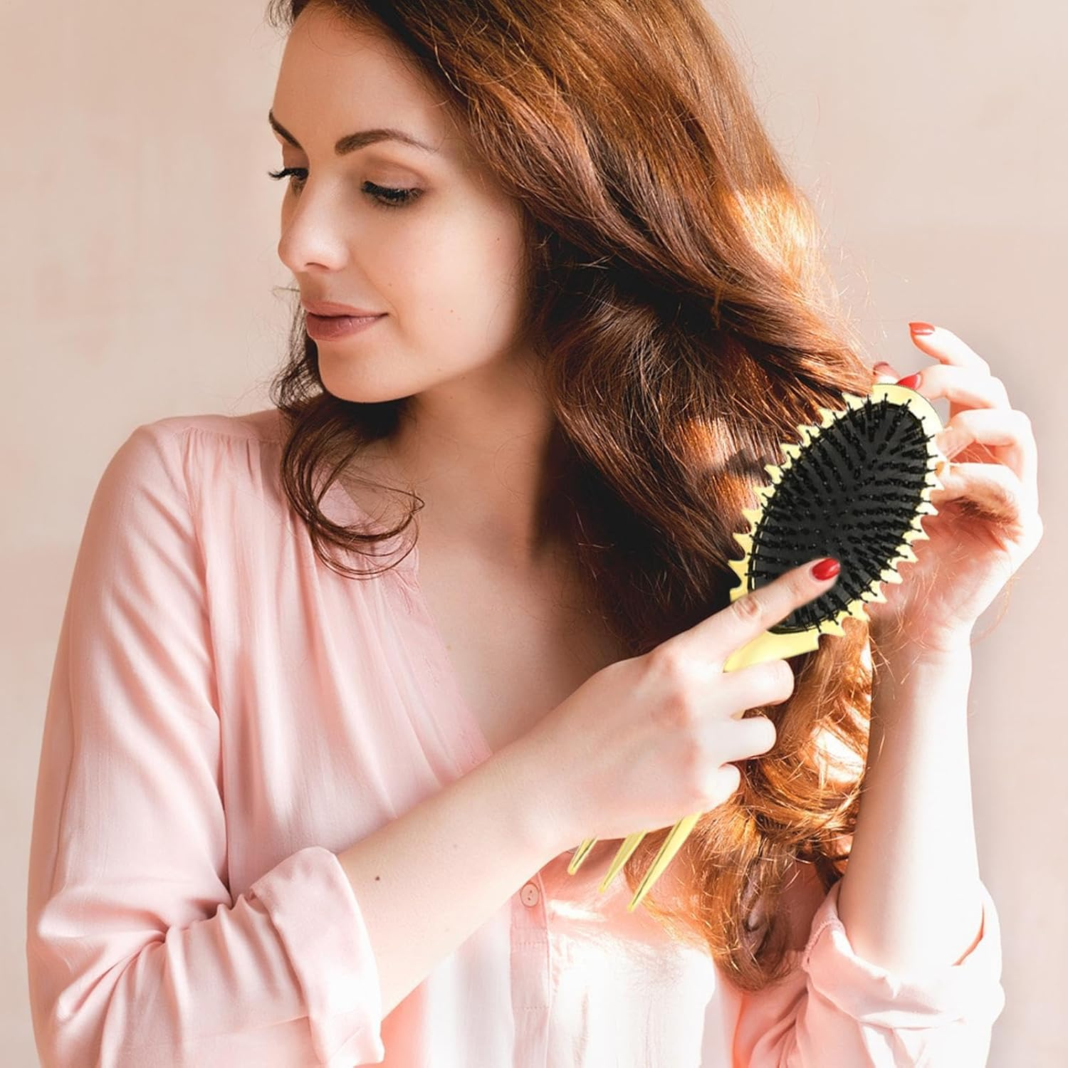 Mivpzisk Curl Defining Brush,Ergonomic Hair Brush and Styling Brush | Defining Brush Comfortable Handle Hair Combs for All Hair Types Birthday Christmas New Year image number 6