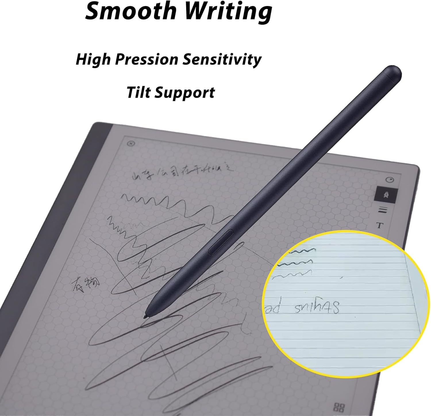 Lixiongbao 2 Pack Pen for Remarkable 2 Replacement Pen for Remarkable 2 Stylus Pen Compatible with Remarkable2,Palm Rejection Function(Black) image number 5