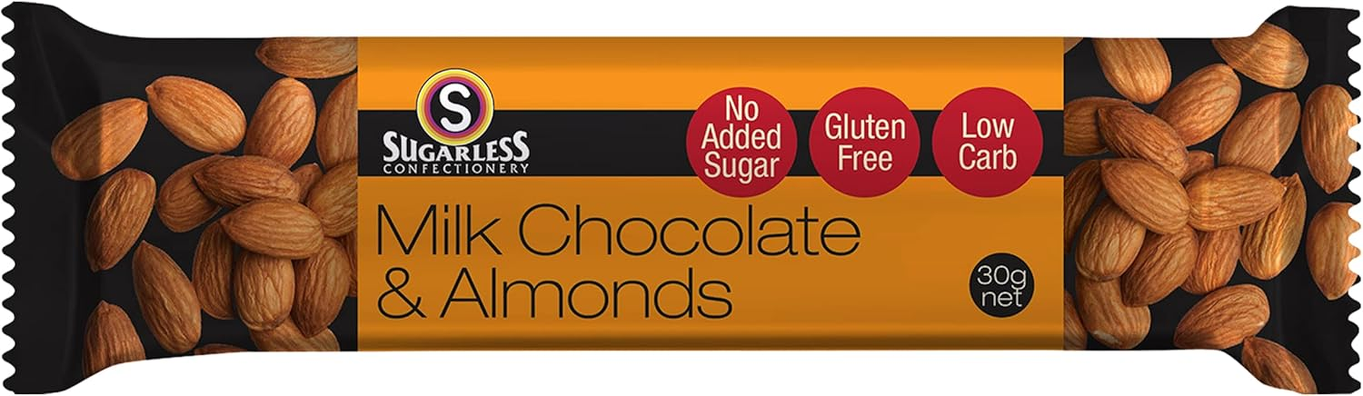 Sugarless Confectionery Dark Chocolate Snack Bar 30G image number 4