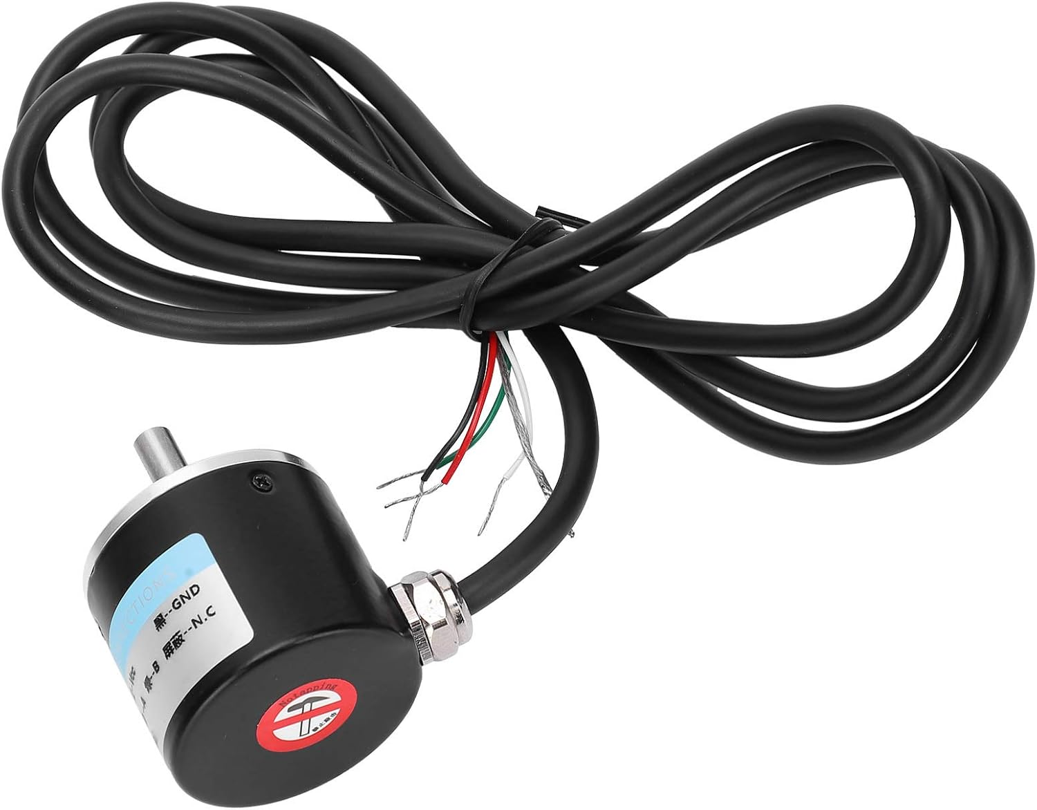 Marhynchus Encoder AB 2 Phase Incremental Encoder, DC 5‑24V 3000-6000 RPM Solid Shaft for Auto Engineering (360B)