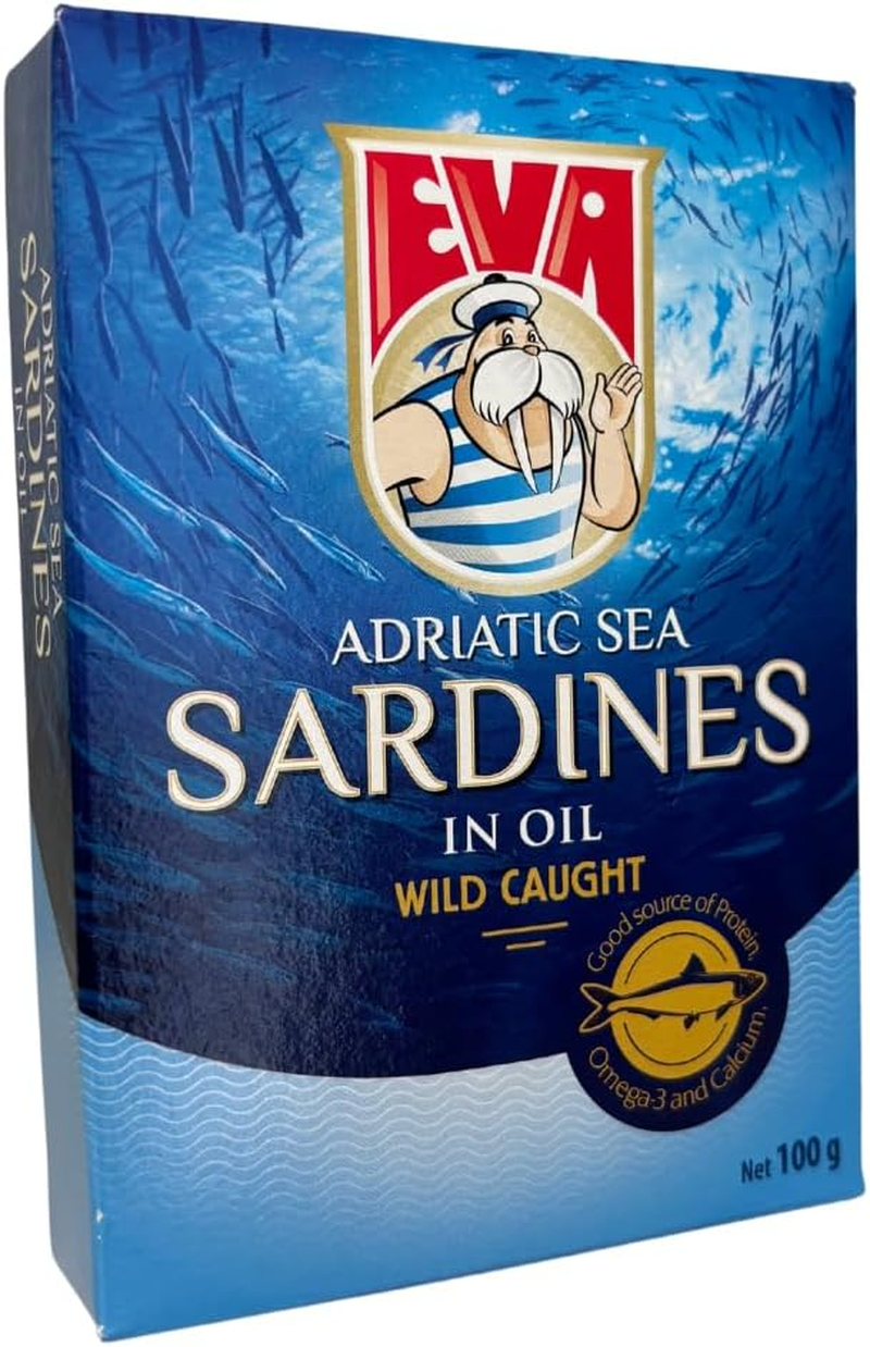EVA Adriatic Sea Sardines in Vegetable Oil 100G